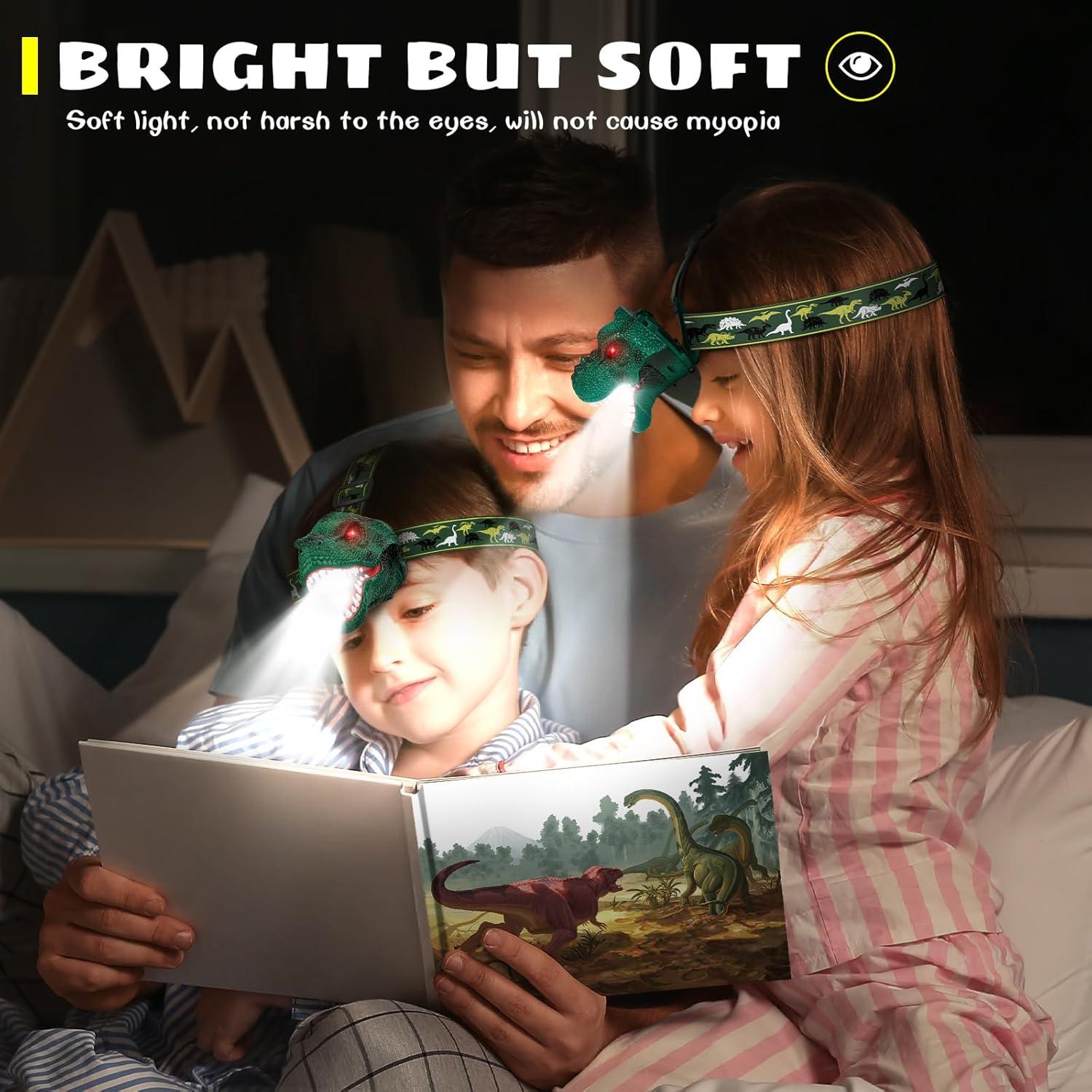 Linterna Frontal Dysaim Dinosaurio T-Rex Recargable 100 Lúmenes