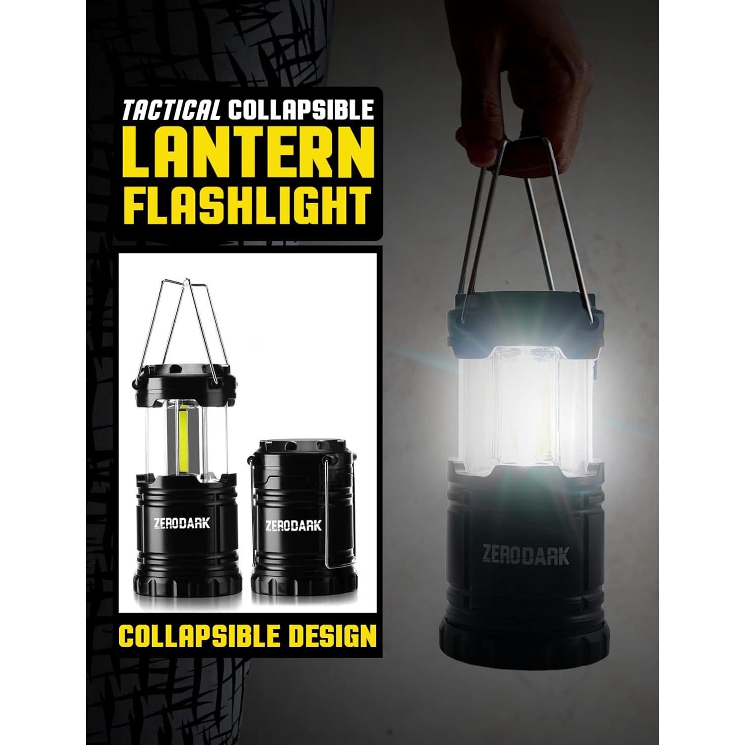 Juego de Linternas LED 3 Piezas ZeroDark - Cabeza y Camping