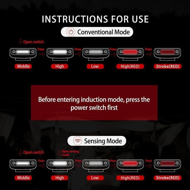 Linterna LED recargable SUNREI H150 con sensor de movimiento