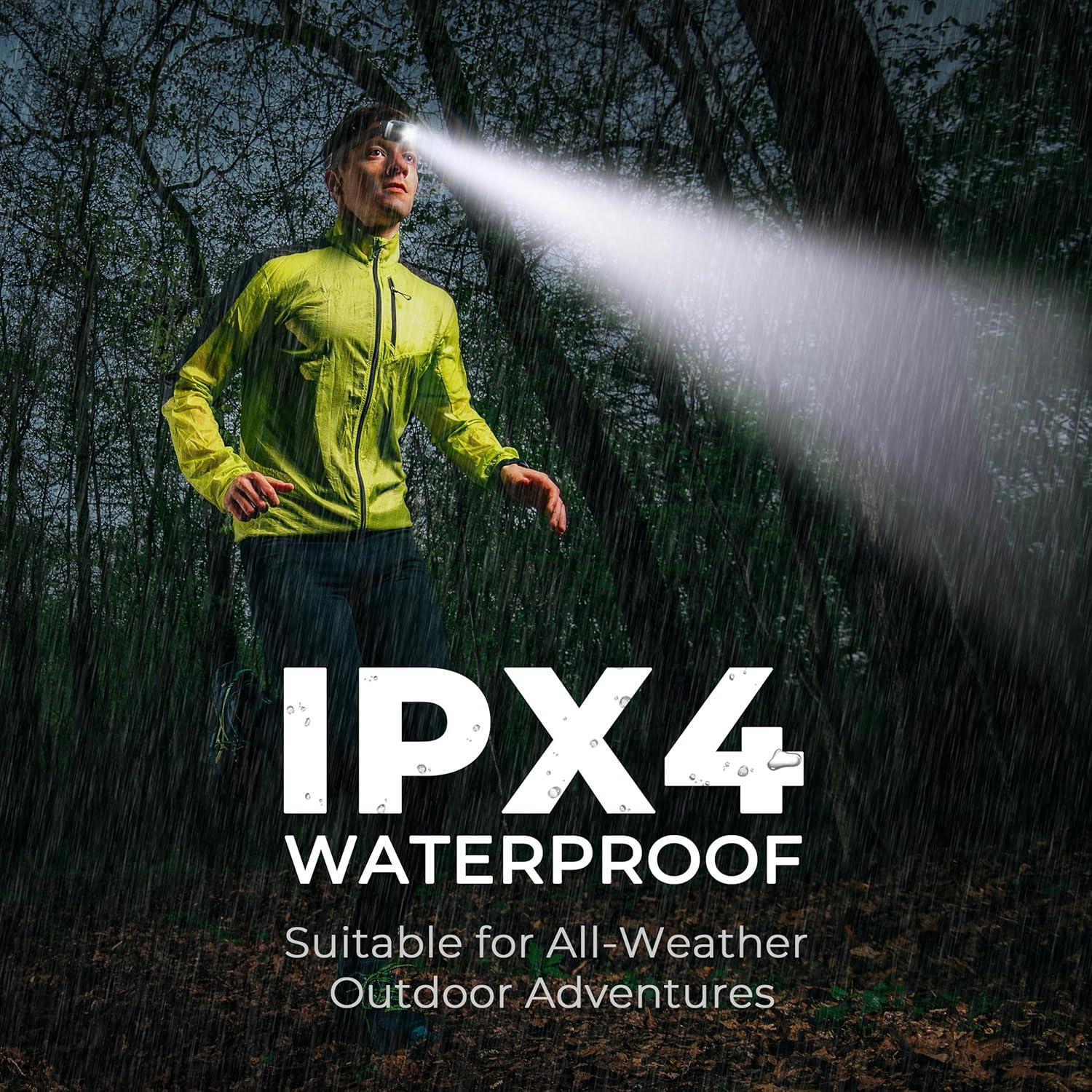 Linterna Frontal Recargable GloworPath 1200 Lúmenes 7 Modos