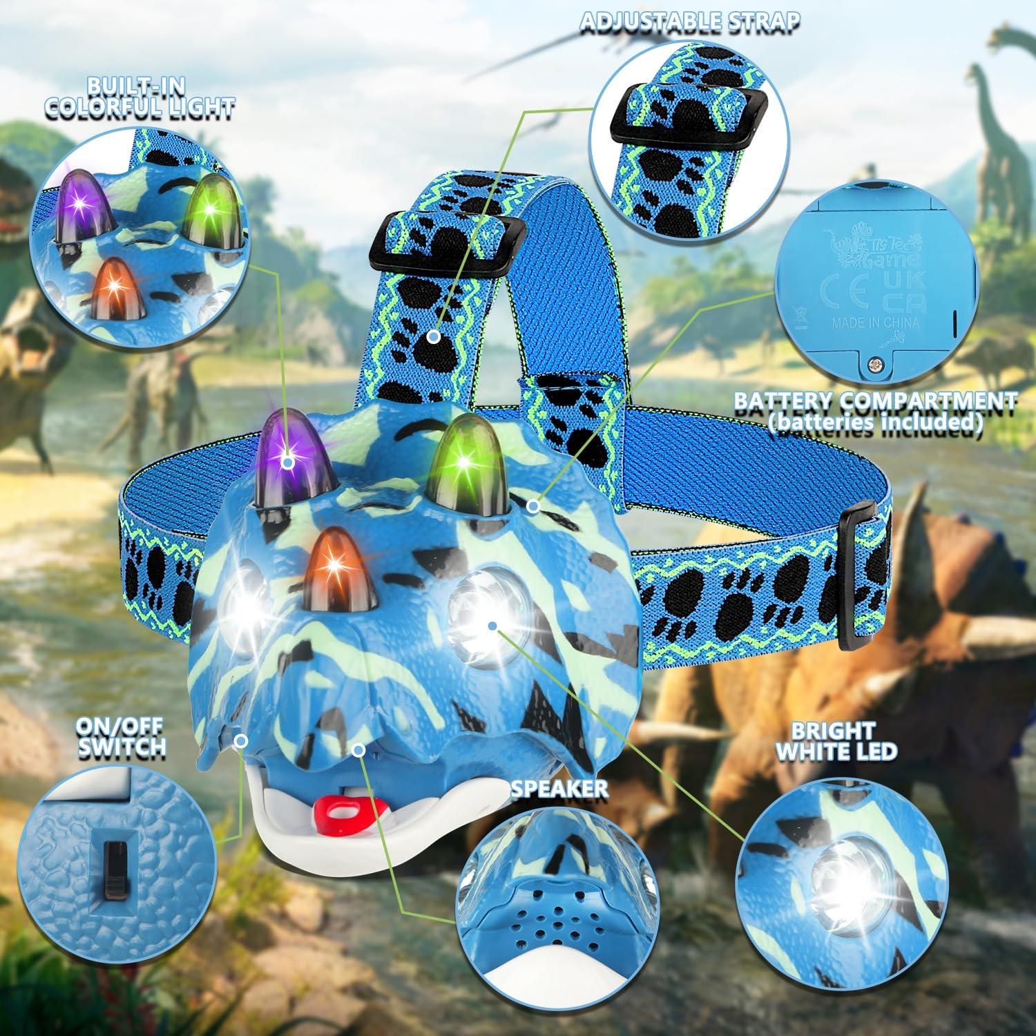 Linterna LED Triceratops TIGTECGAME para Niños 4 Modos