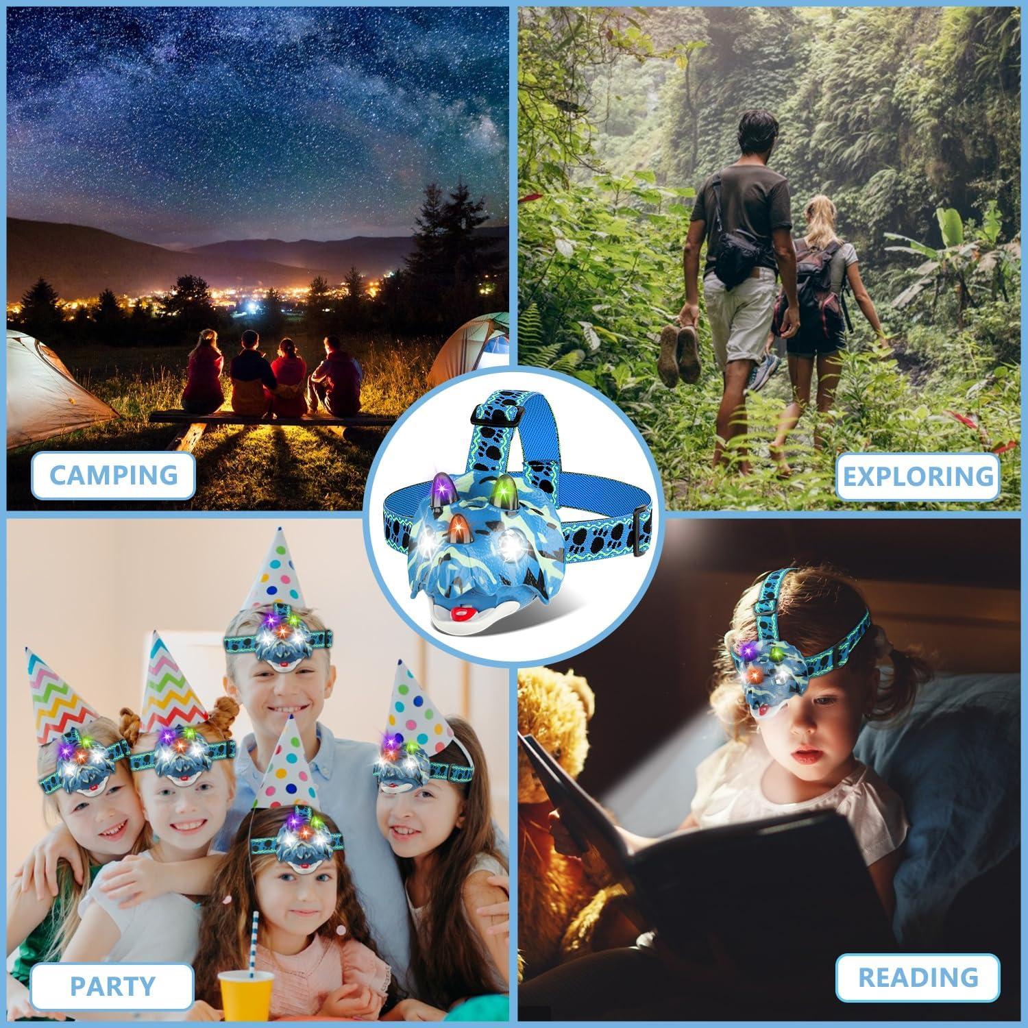 Linterna LED Triceratops TIGTECGAME para Niños 4 Modos