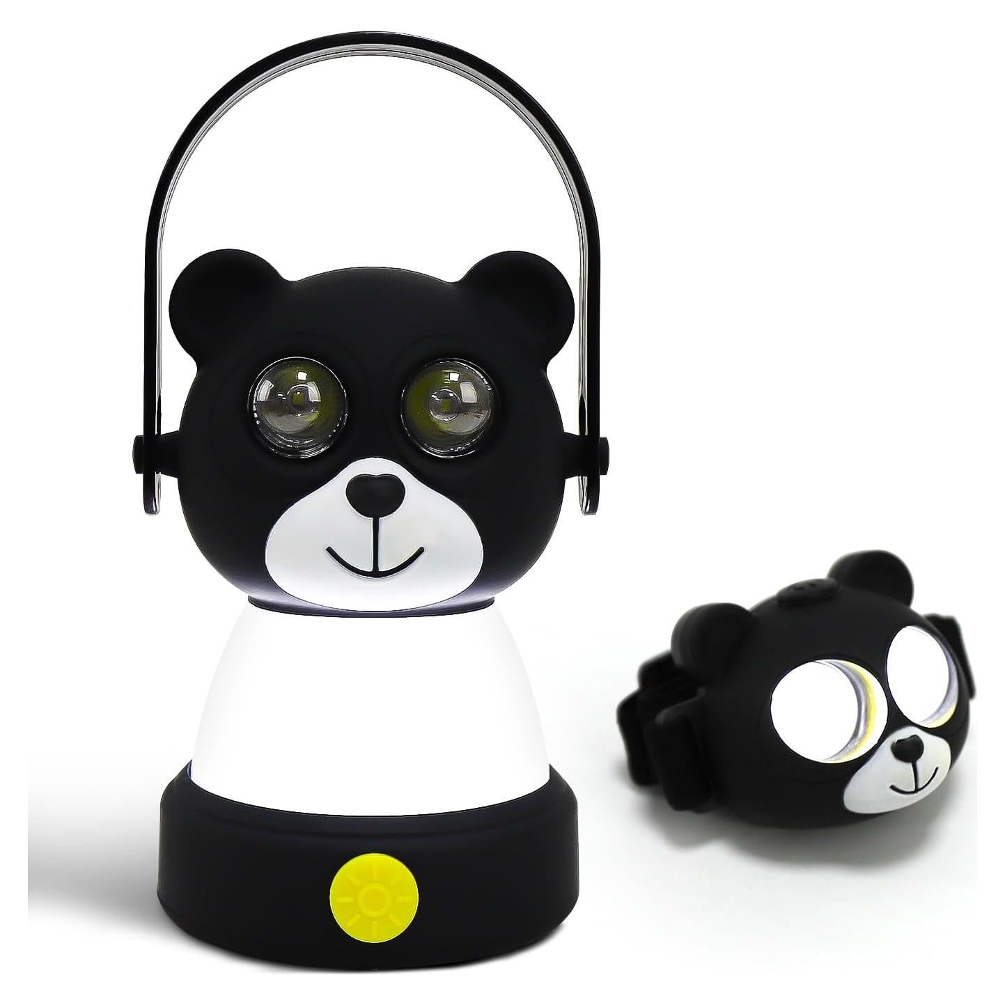 Kit de Linterna y Faro LED Oso OSCEVIA 12x12 cm para Niños