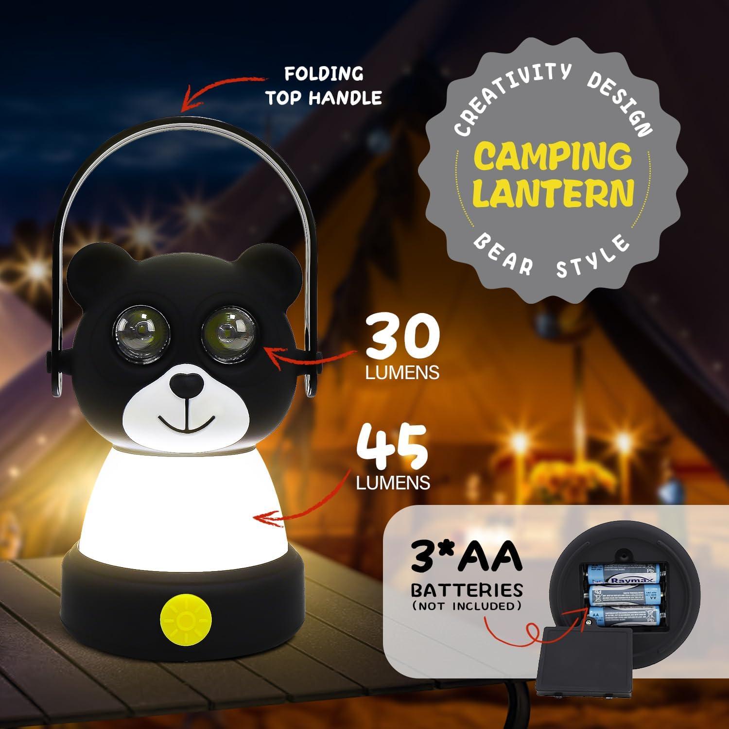 Kit de Linterna y Faro LED Oso OSCEVIA 12x12 cm para Niños