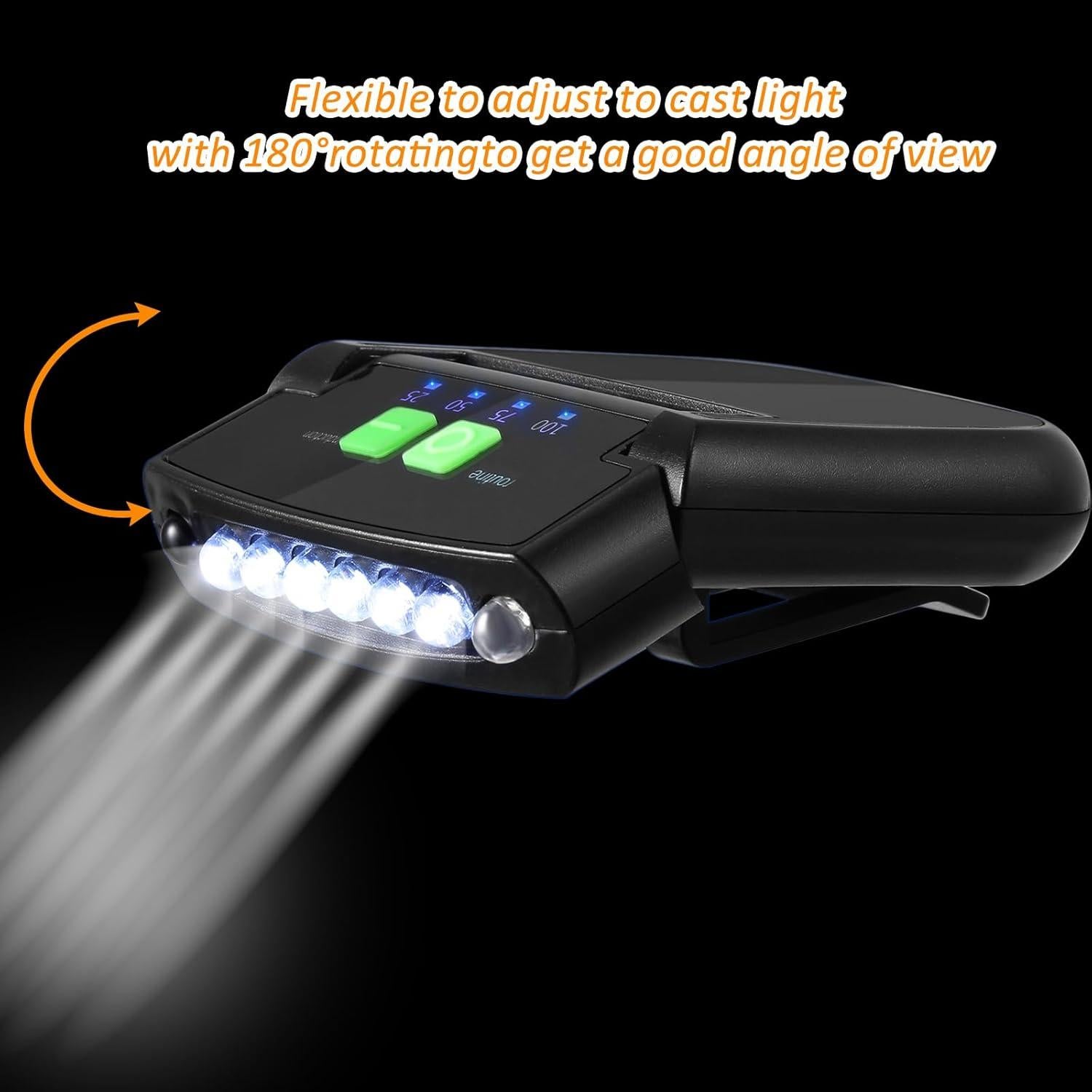 Linterna LED a Clip Mudder Recargable 2 Piezas Impermeable