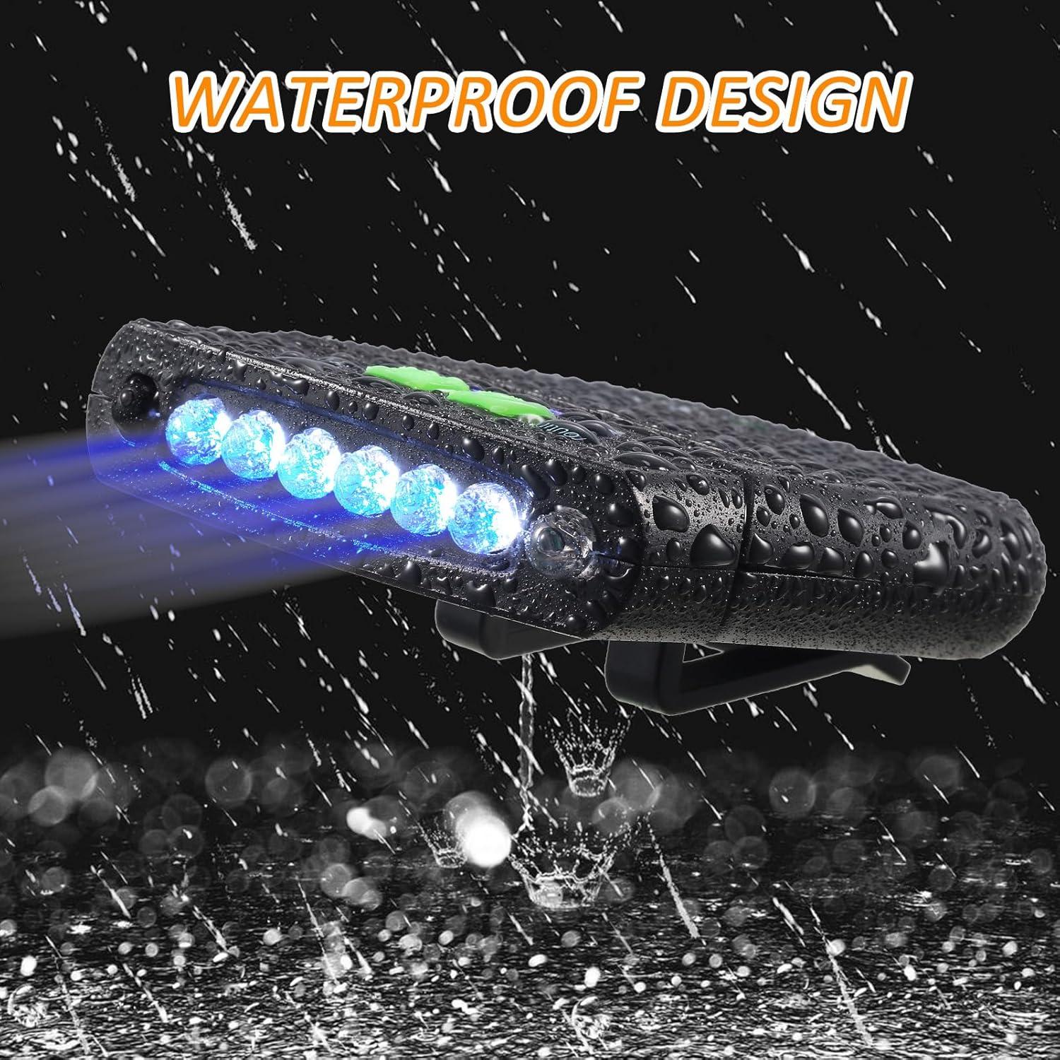 Linterna LED a Clip Mudder Recargable 2 Piezas Impermeable