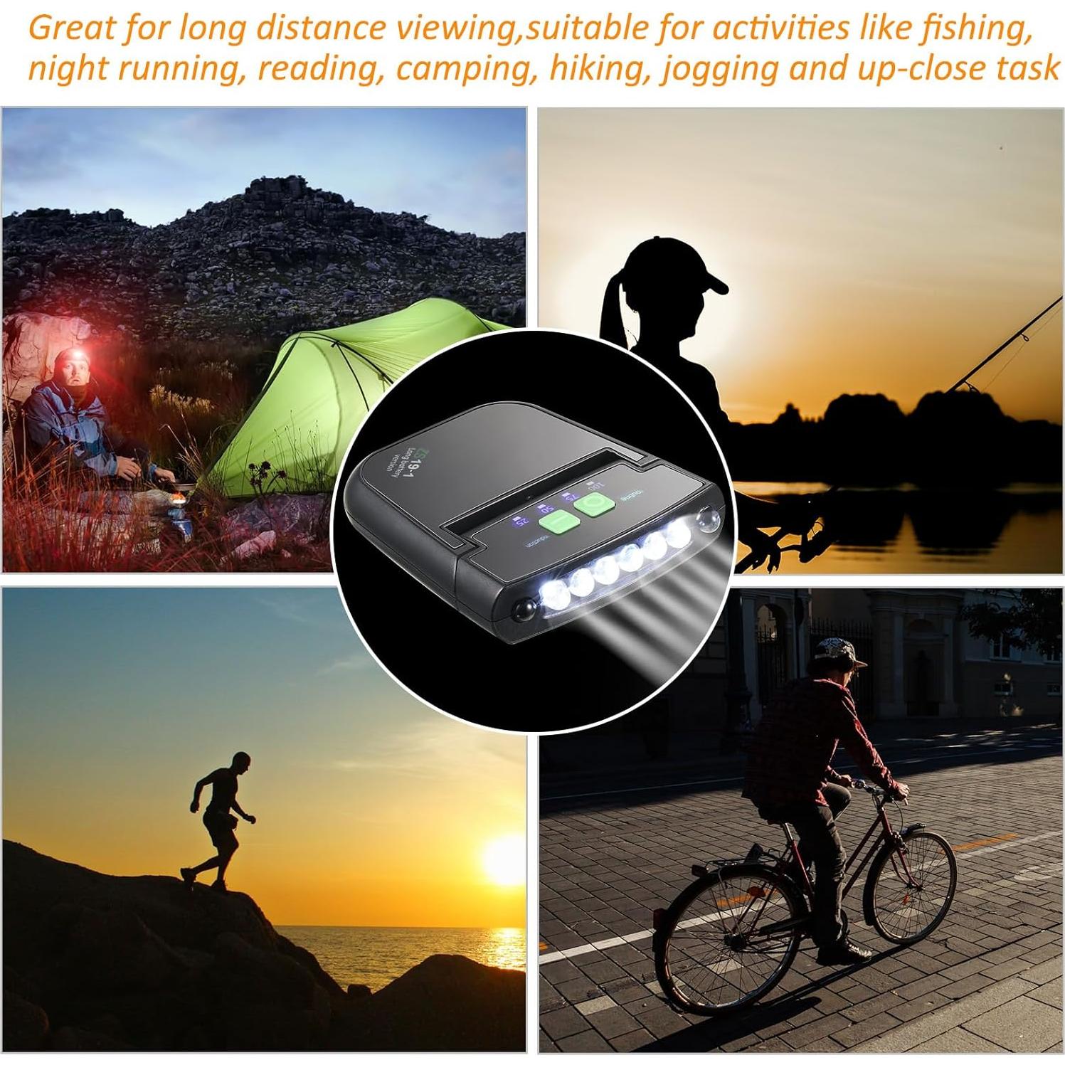 Linterna LED a Clip Mudder Recargable 2 Piezas Impermeable