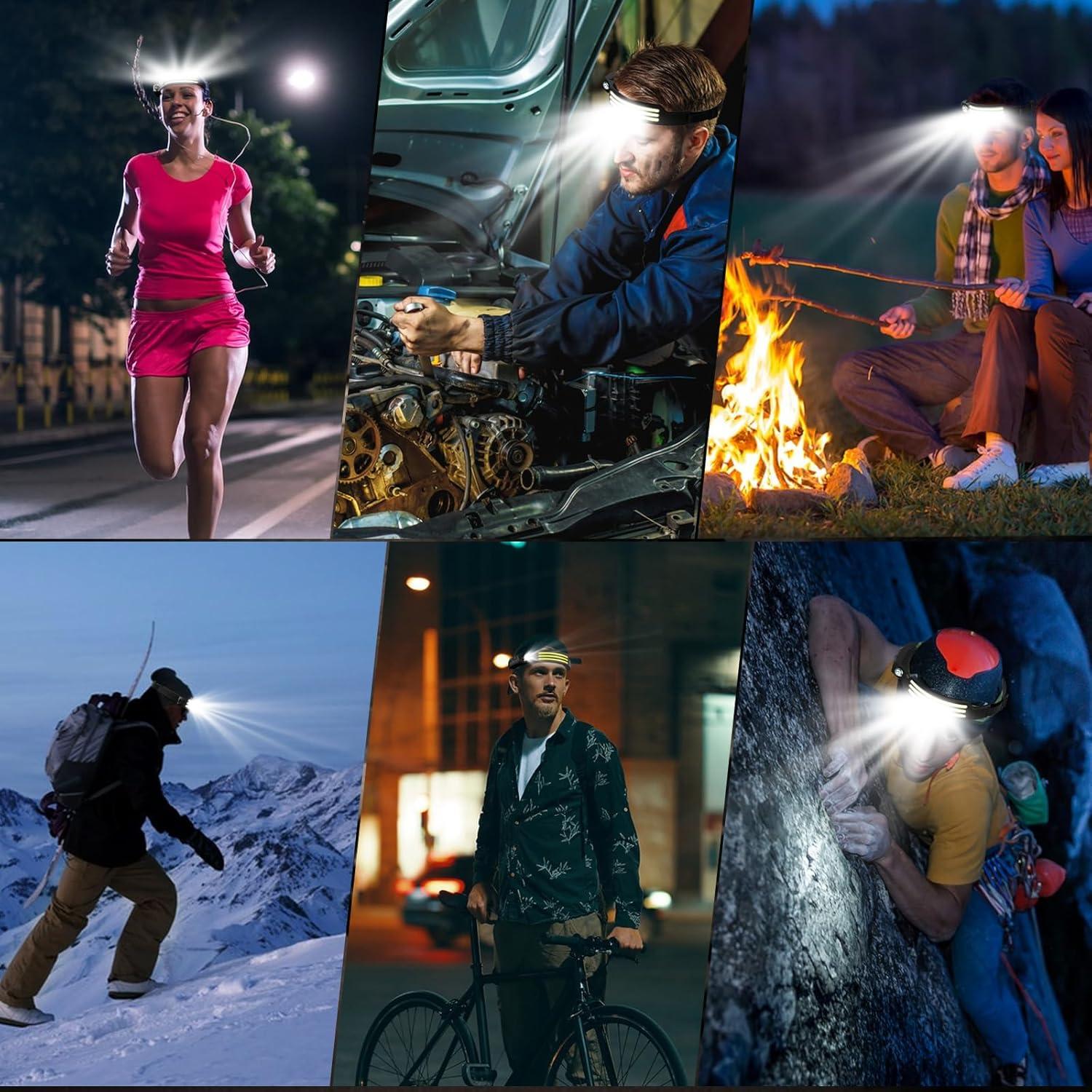 Linterna Frontal LED Recargable DAWINSIE 5 Modos 230°