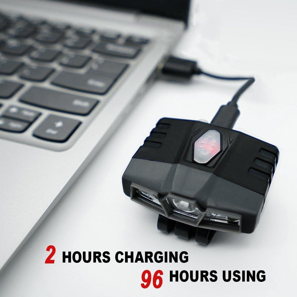 Luz de Clip Recargable LED CREE Gris IPX5 30h Uso Manos Libres