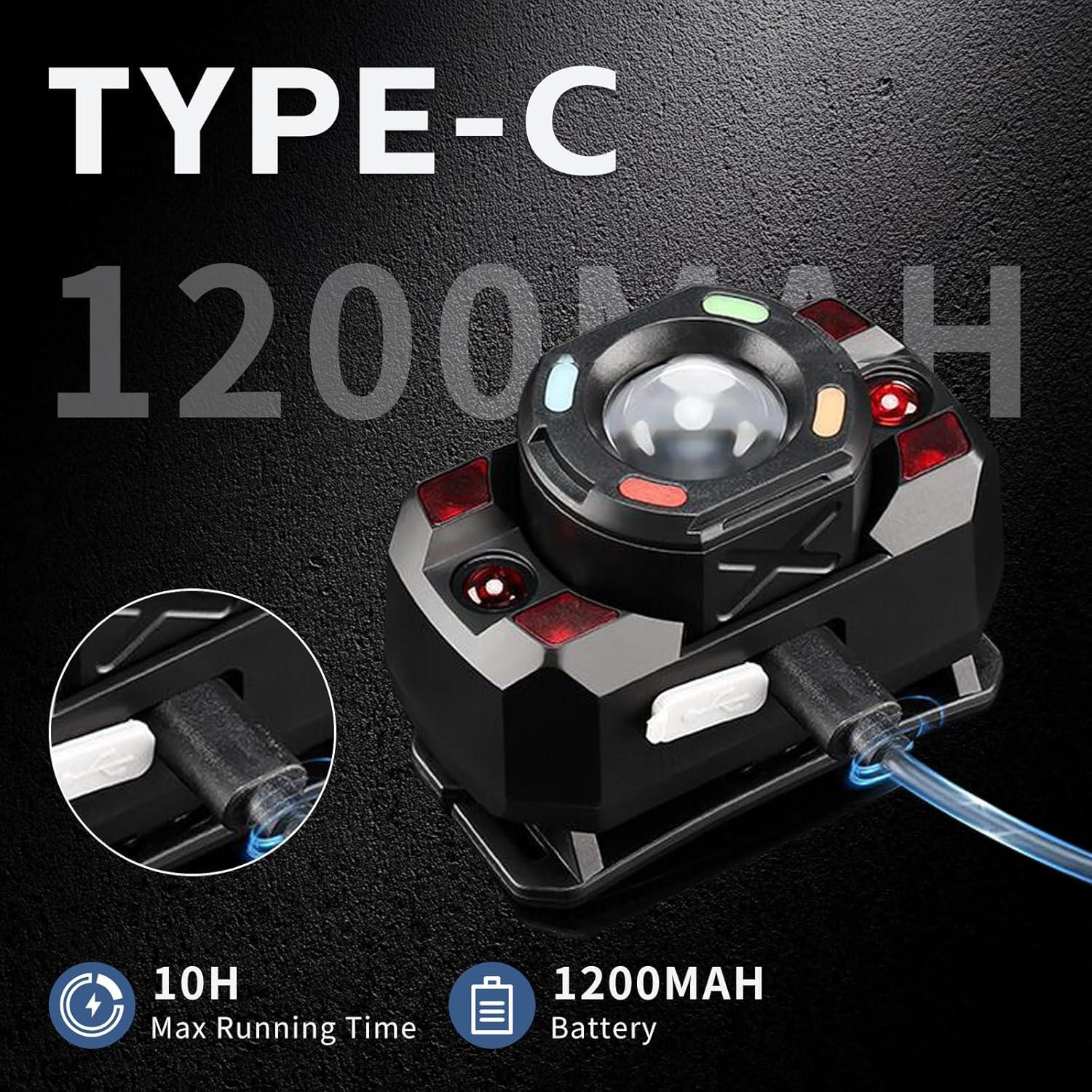 Linterna Frontal LED Recargable 500 Lúmenes LYBSWlark 2-Pack