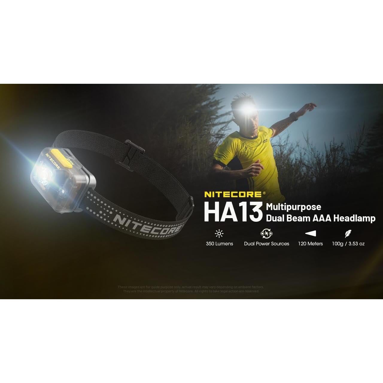 Linterna Frontal NITECORE HA13 LED 350 Lúmenes AAA