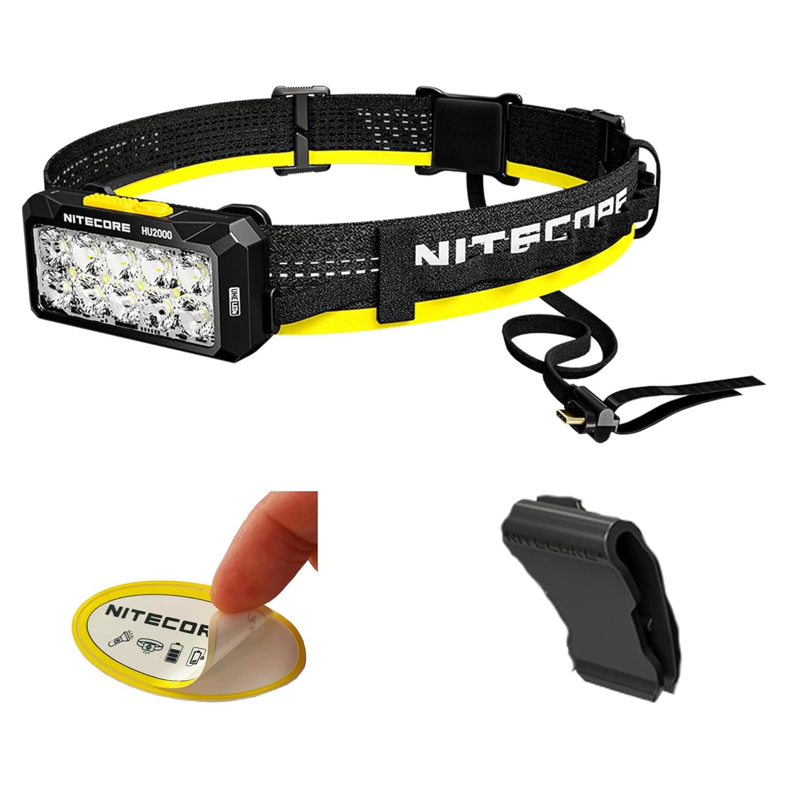 Linterna Frontal Nitecore HU2000 2000 Lúmenes USB-C 113g