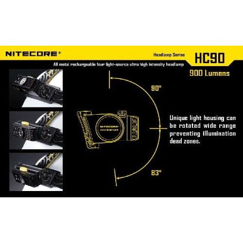 Linterna Frontal Nitecore HC90 Recargable 900 Lúmenes LED