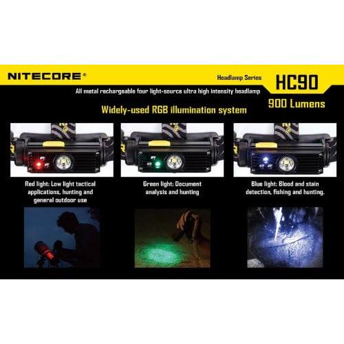 Linterna Frontal Nitecore HC90 Recargable 900 Lúmenes LED