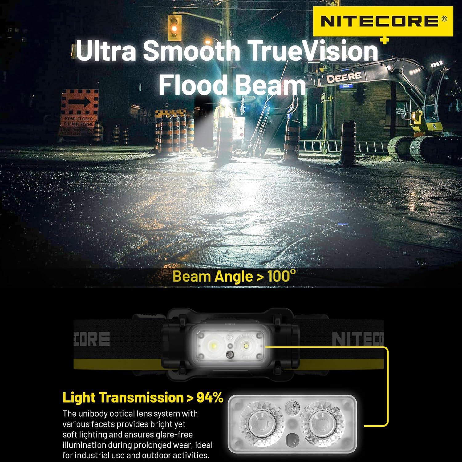 Linterna Frontal Nitecore NU53 1800 Lúmenes Recargable USB-C