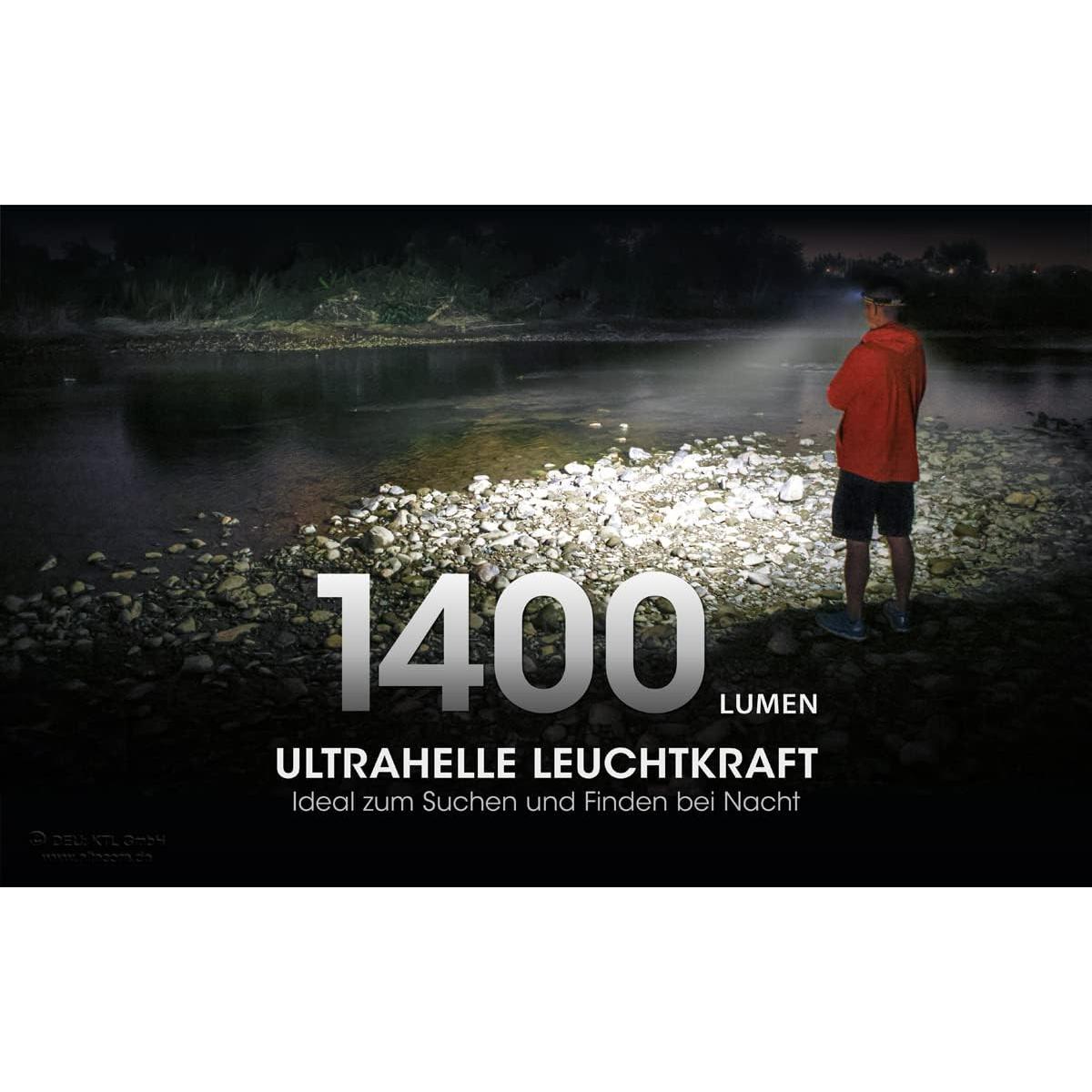 Linterna Frontal Nitecore NU43 Recargable USB-C 1400 Lúmenes