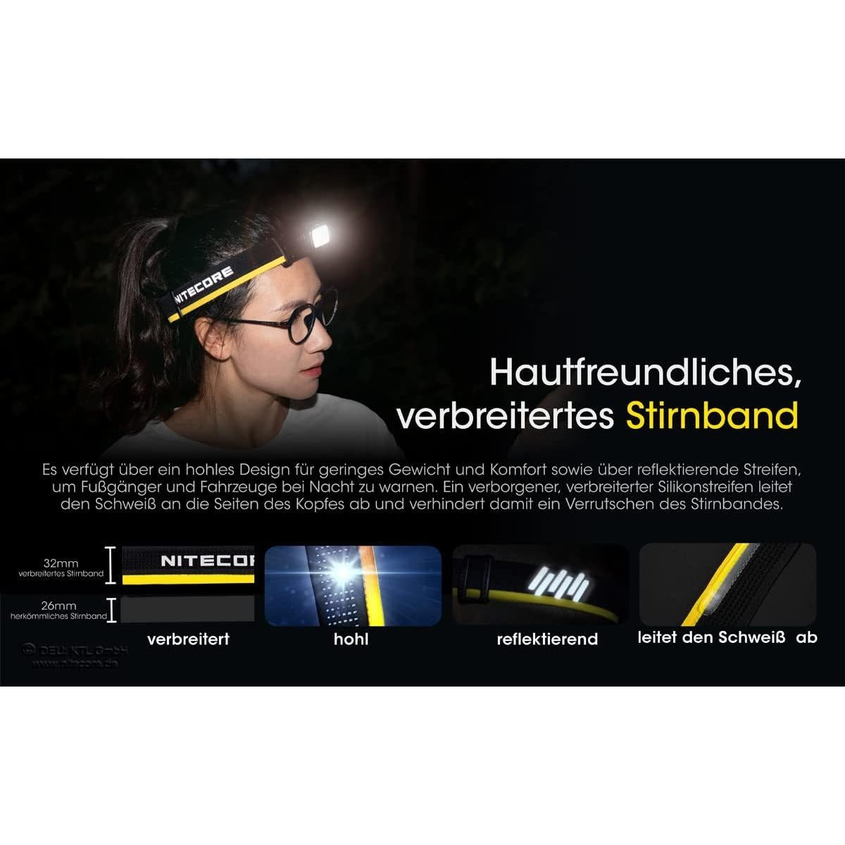 Linterna Frontal Nitecore NU43 Recargable USB-C 1400 Lúmenes