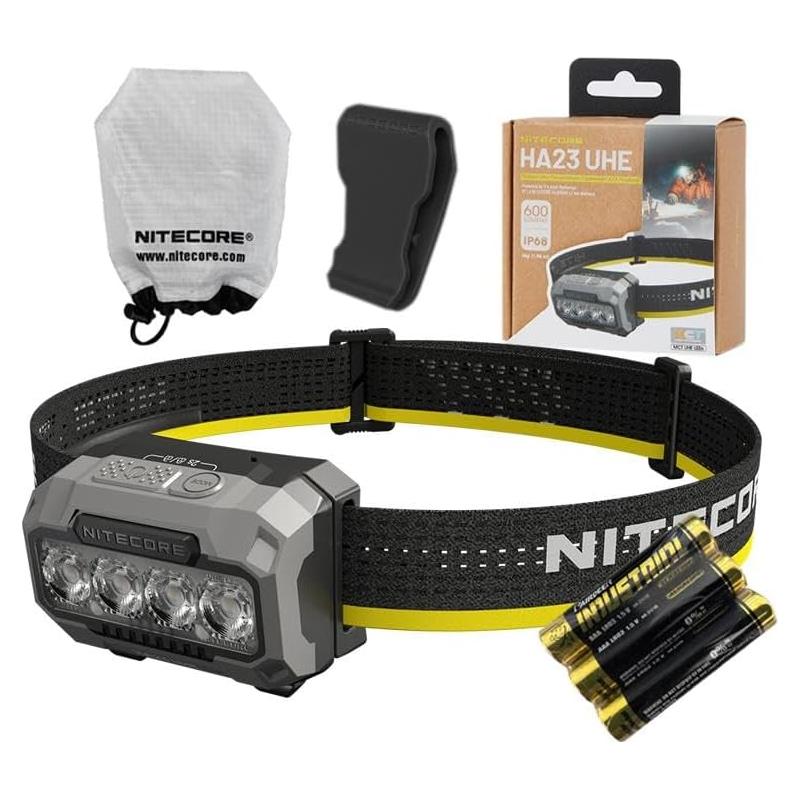 Linterna Frontal Nitecore HA23 UHE 600 Lúmenes AAA Recargable