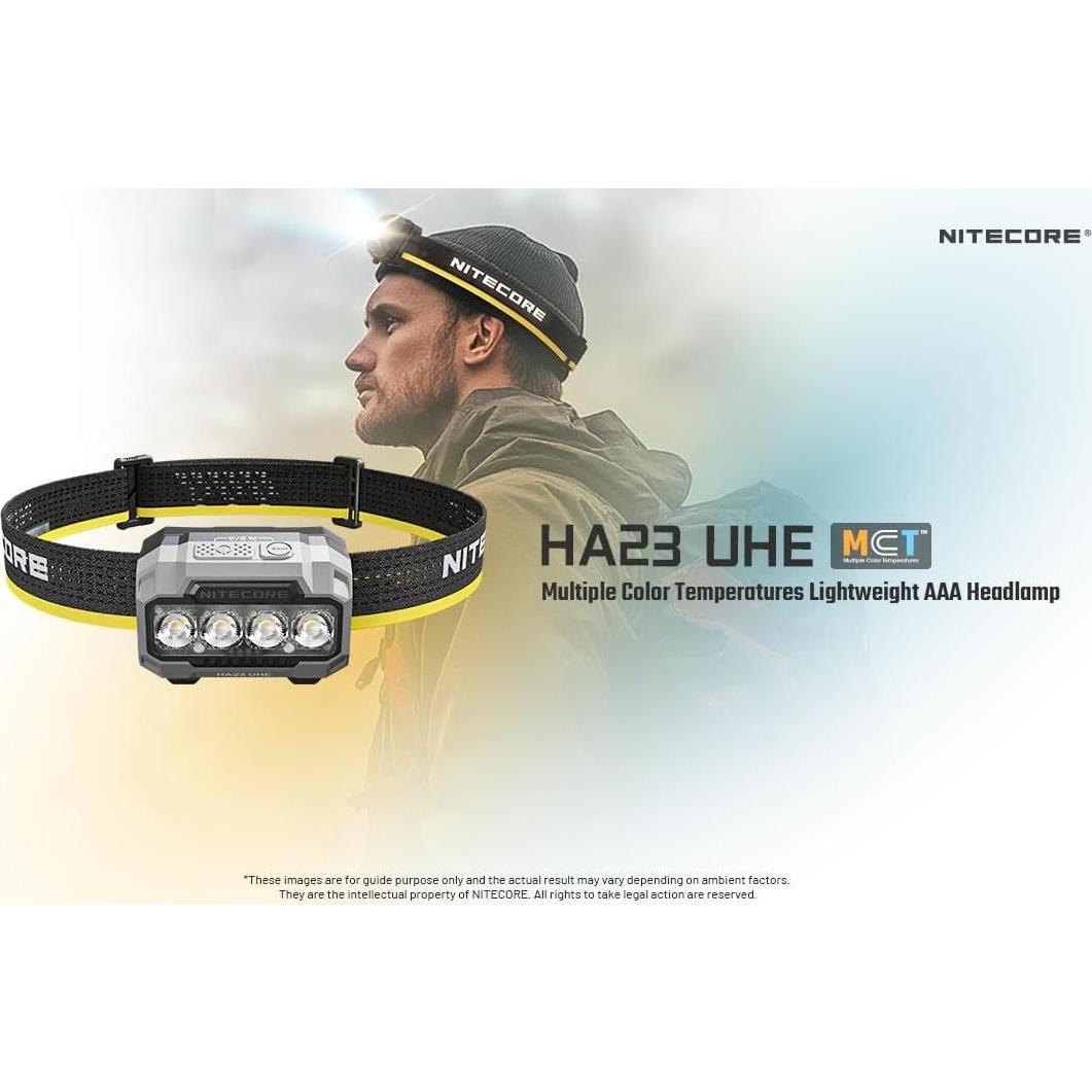 Linterna Frontal Nitecore HA23 UHE 600 Lúmenes AAA Recargable