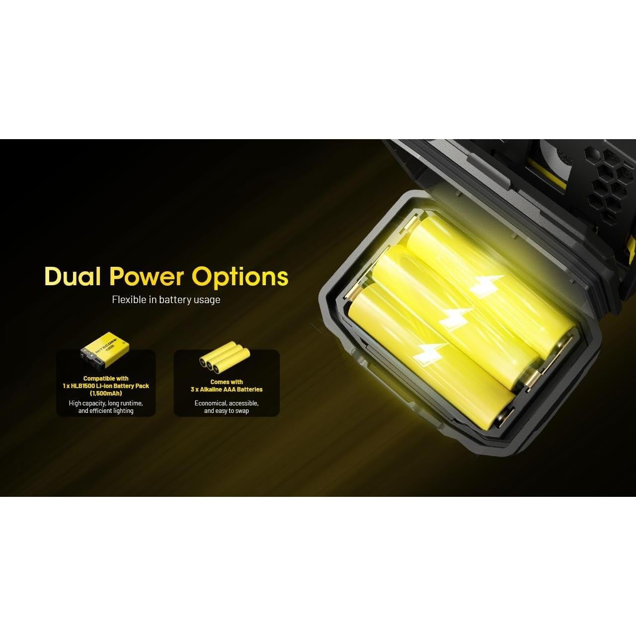 Linterna Frontal Nitecore HA23 UHE 600 Lúmenes AAA Recargable