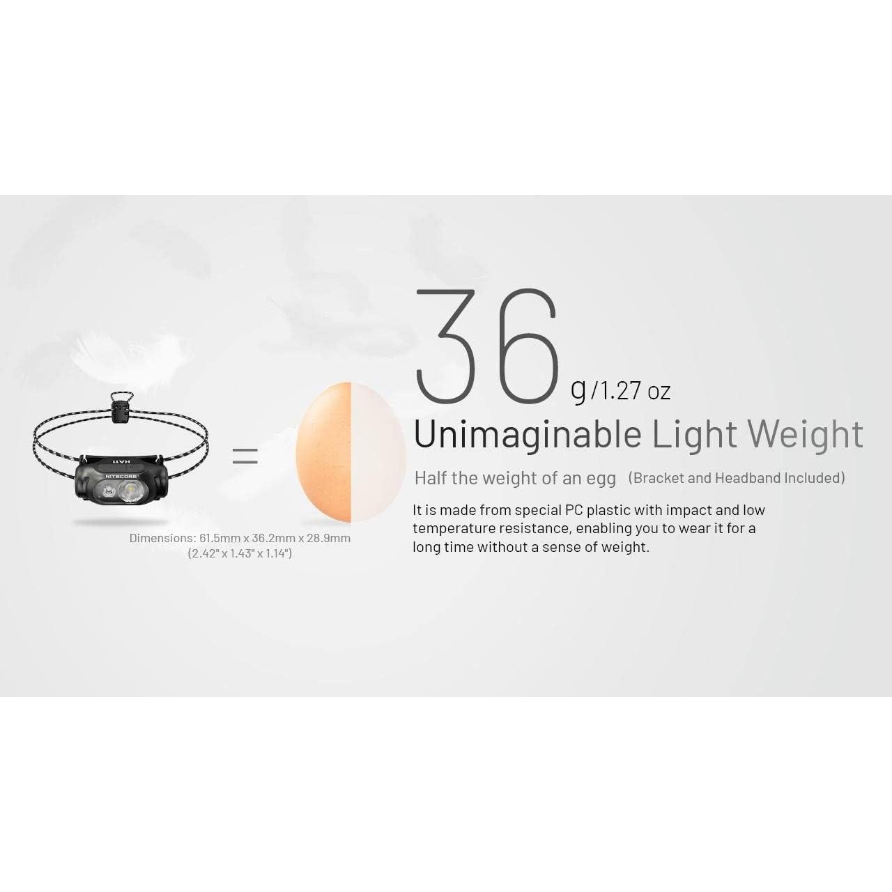 Linterna Frontal Nitecore HA11 Ultra Ligera 240 Lúmenes