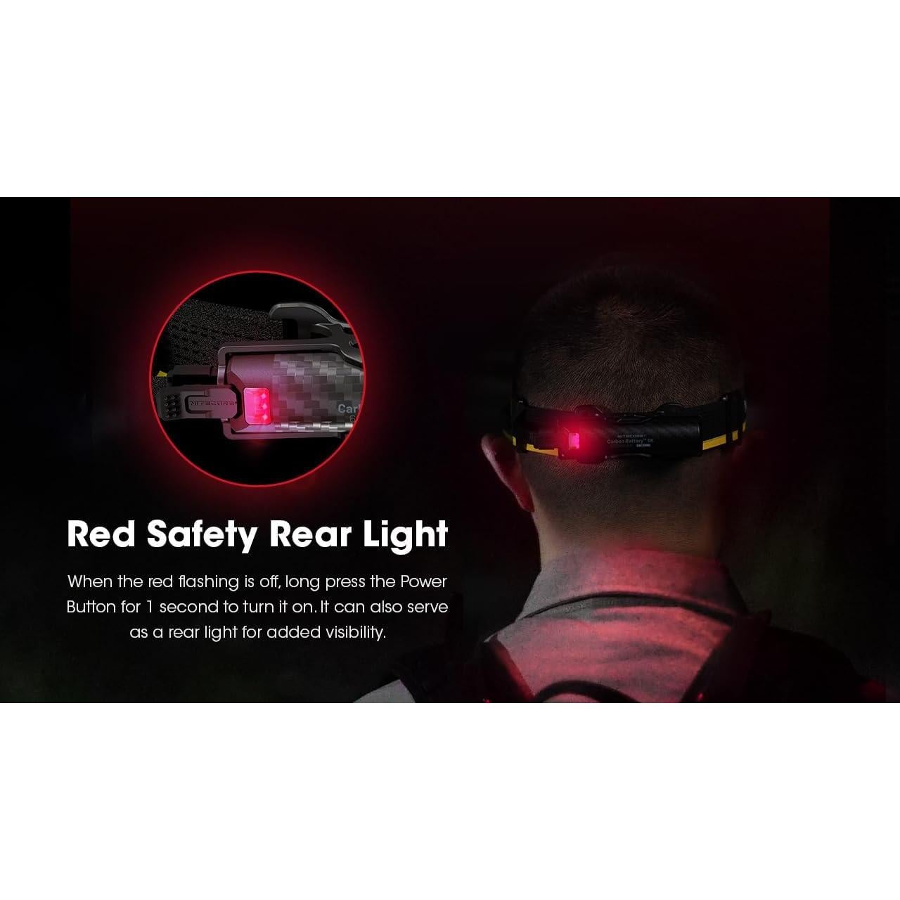 Linterna Frontal Nitecore HC60 UHE 1600 Lúmenes Recargable USB-C