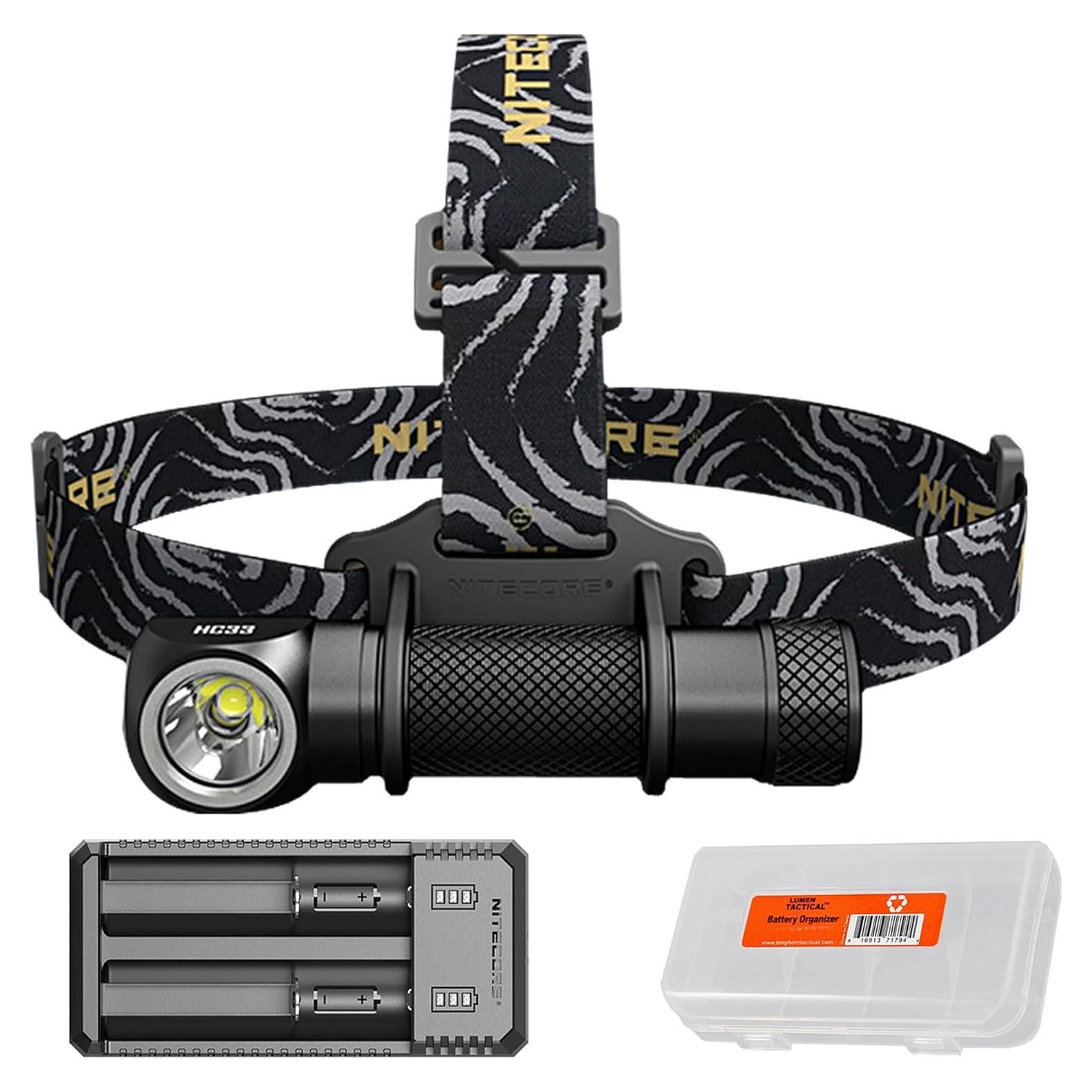 Linterna Frontal Nitecore HC33 1800 Lúmenes LED L-Forma