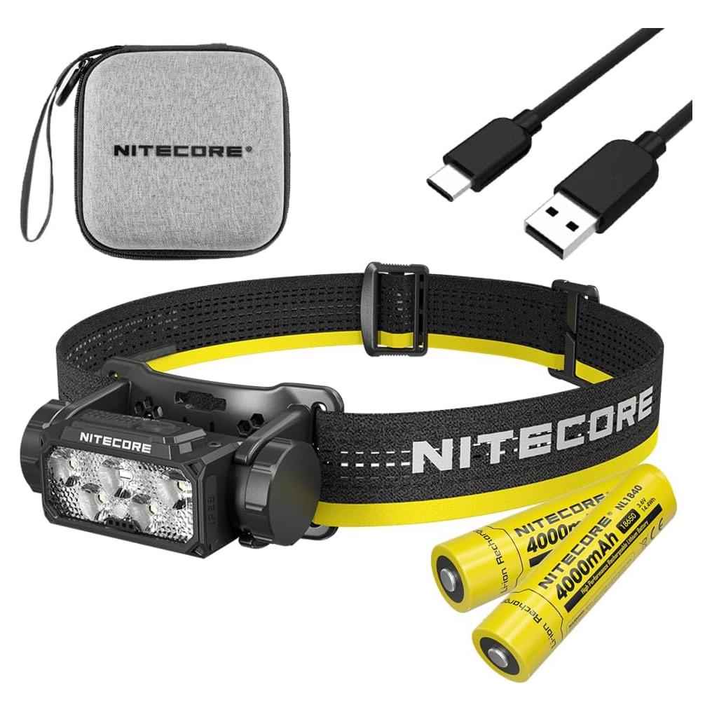 Linterna Frontal Nitecore HC60 UHE 1600 Lúmenes Recargable USB-C