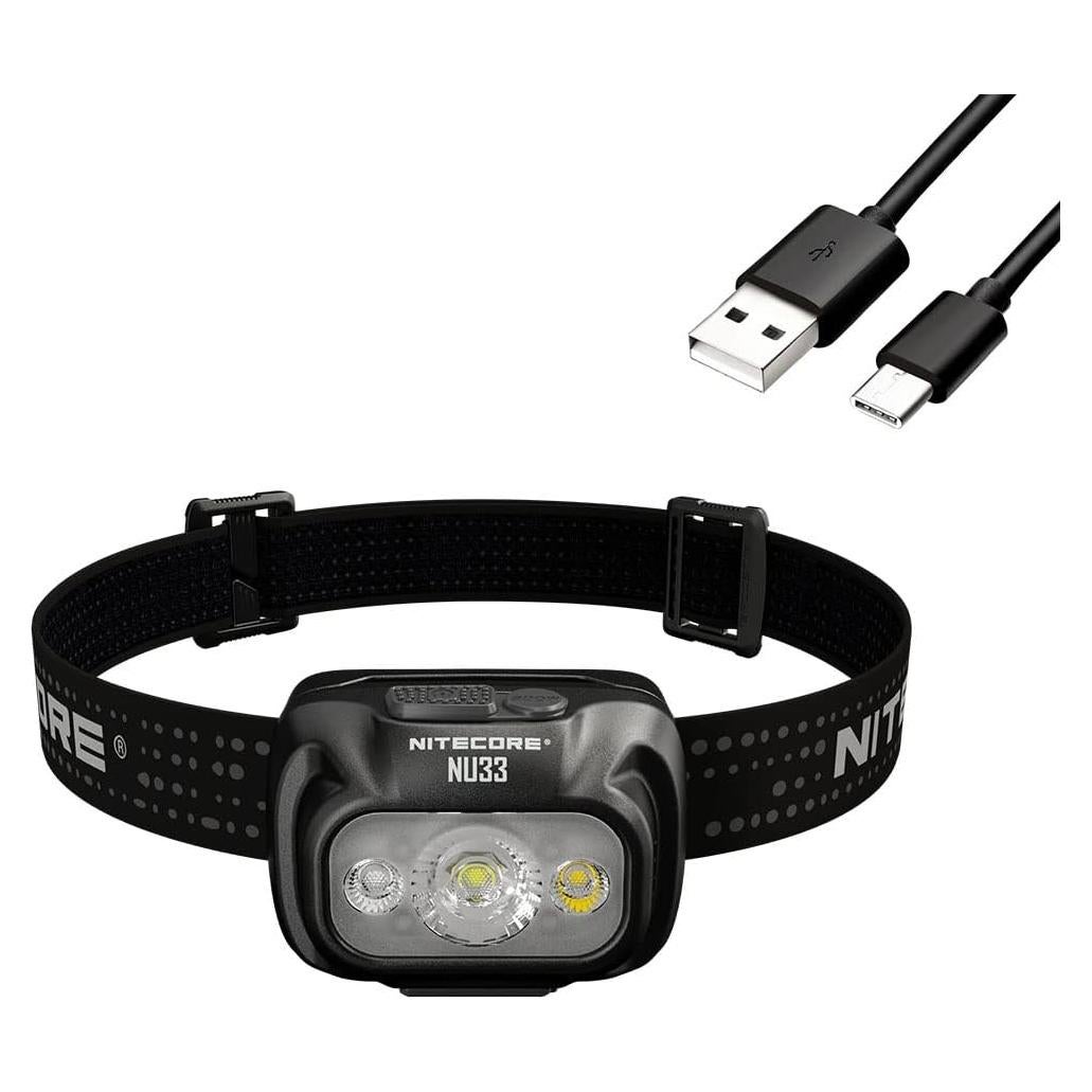 nu33 Triple Output USB-c Rechargeable headlamp- 700 lumens - Eco-Sensa Type C USB Charging Cable