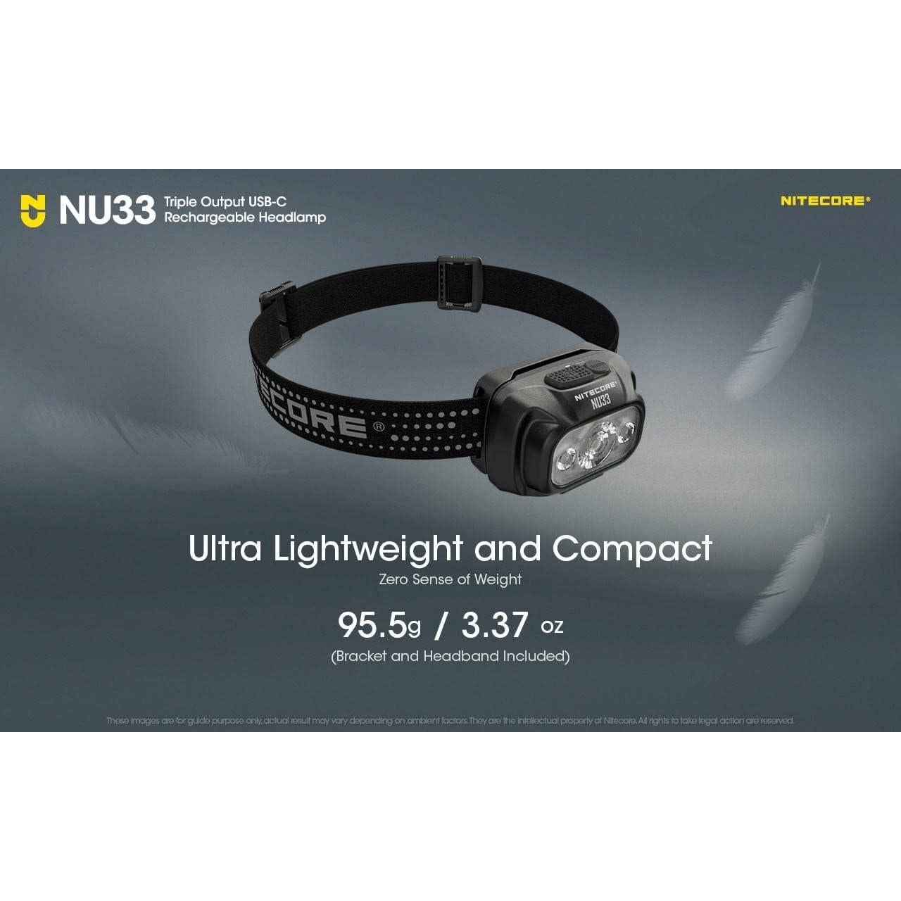 nu33 Triple Output USB-c Rechargeable headlamp- 700 lumens - Eco-Sensa Type C USB Charging Cable