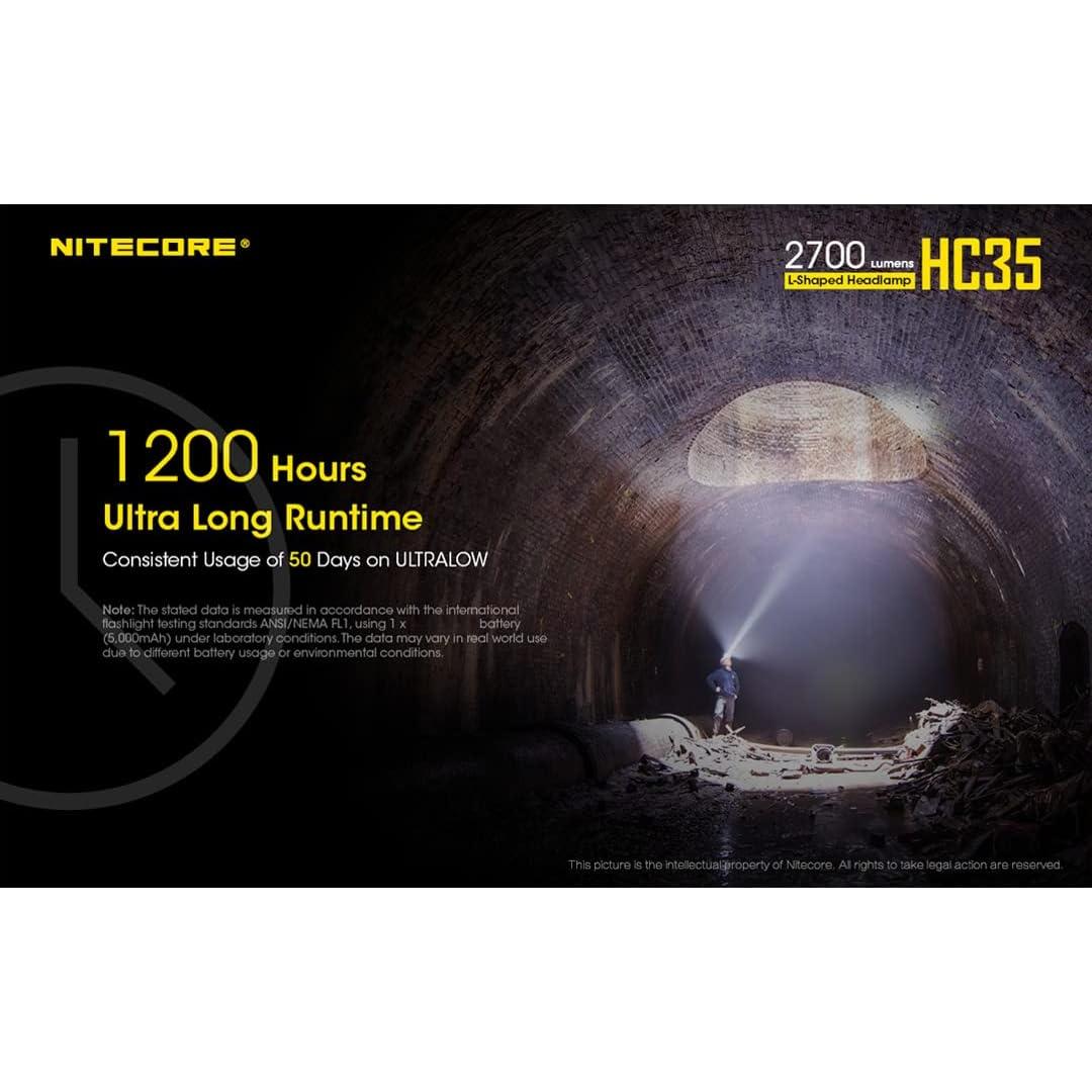 Linterna Frontal Nitecore HC35 2700 Lúmenes Recargable USB