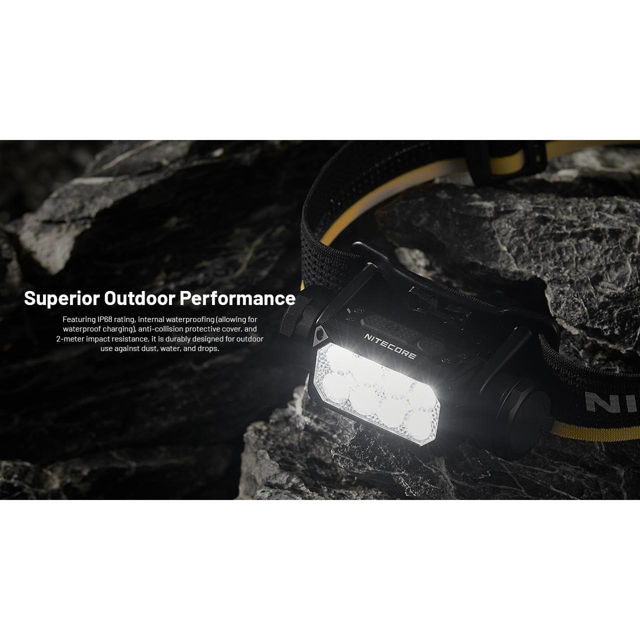 Linterna Frontal Nitecore HC65 UHE 2000 Lúmenes con Batería Extra