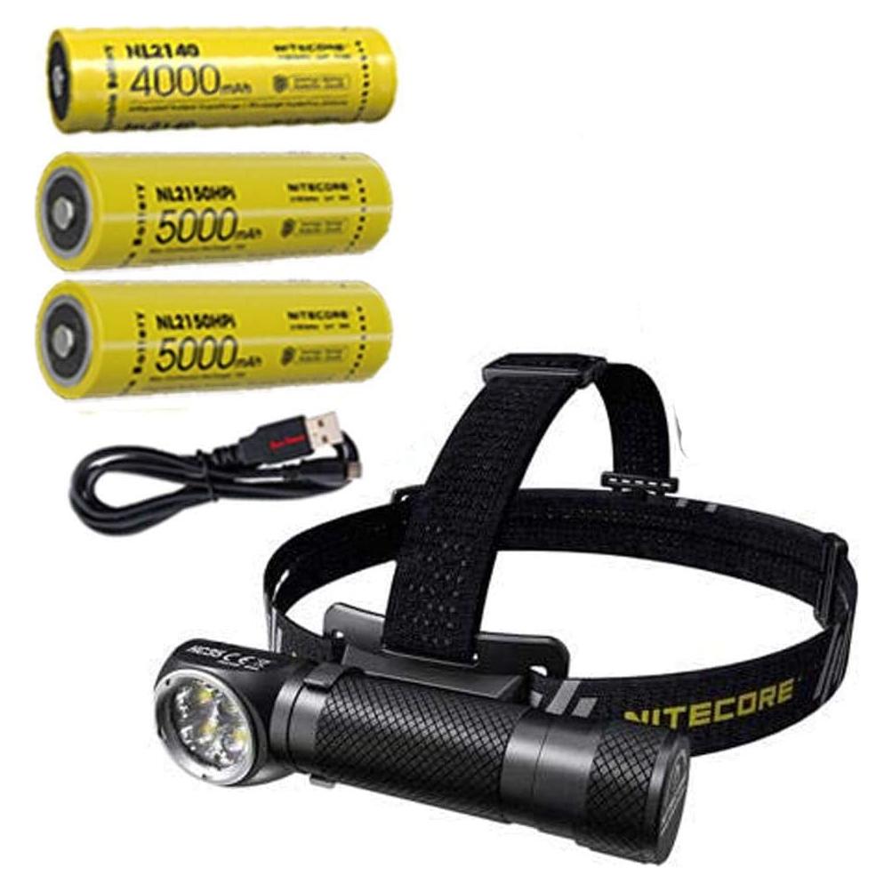 Linterna Frontal LED Nitecore HC35 2700Lm Recargable con 2 Baterías