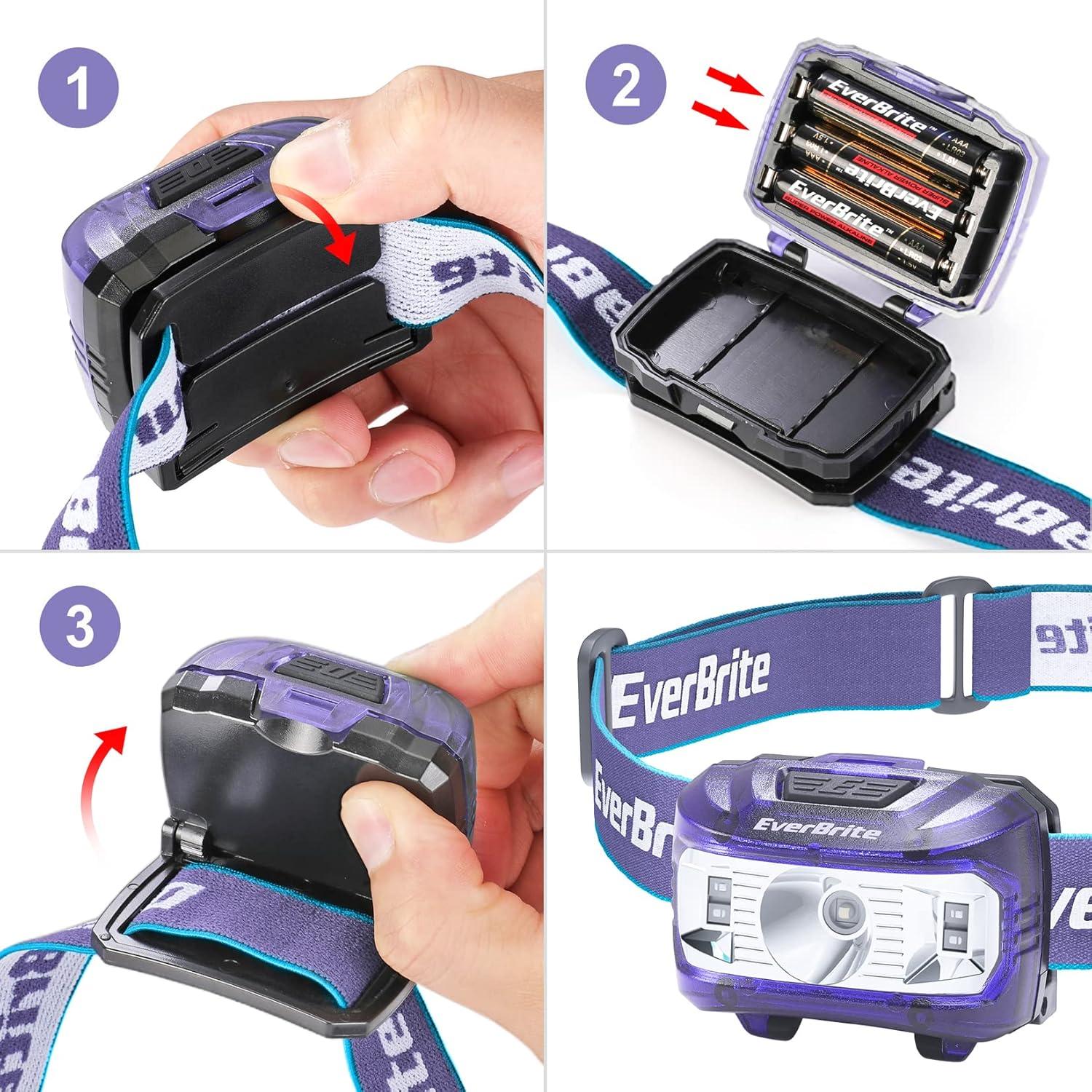 Linterna de Camping LED Recargable EverBrite 1000 Lúmenes + 2 Linternas Frontales