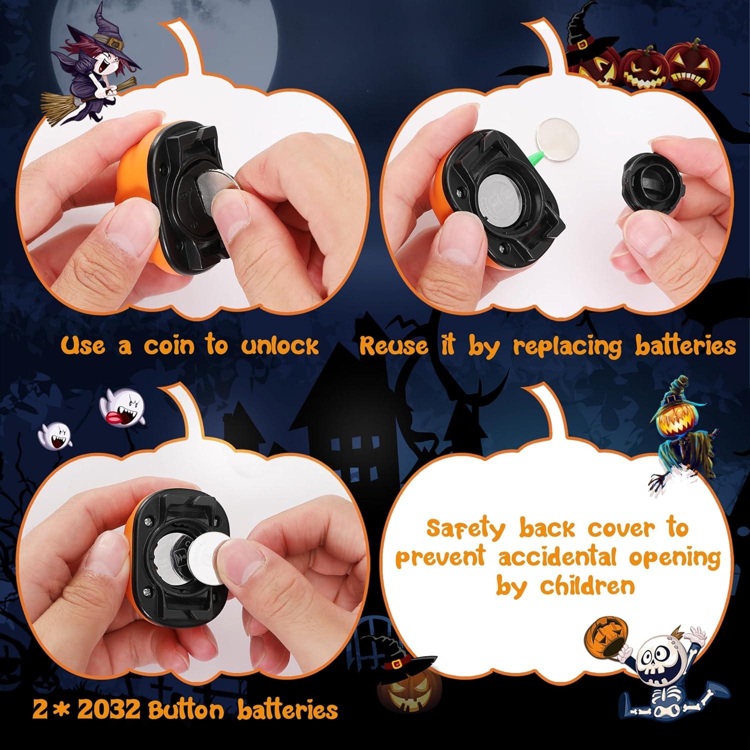 Linterna Frontal LED Halloween EverBrite 2 Modos Naranja