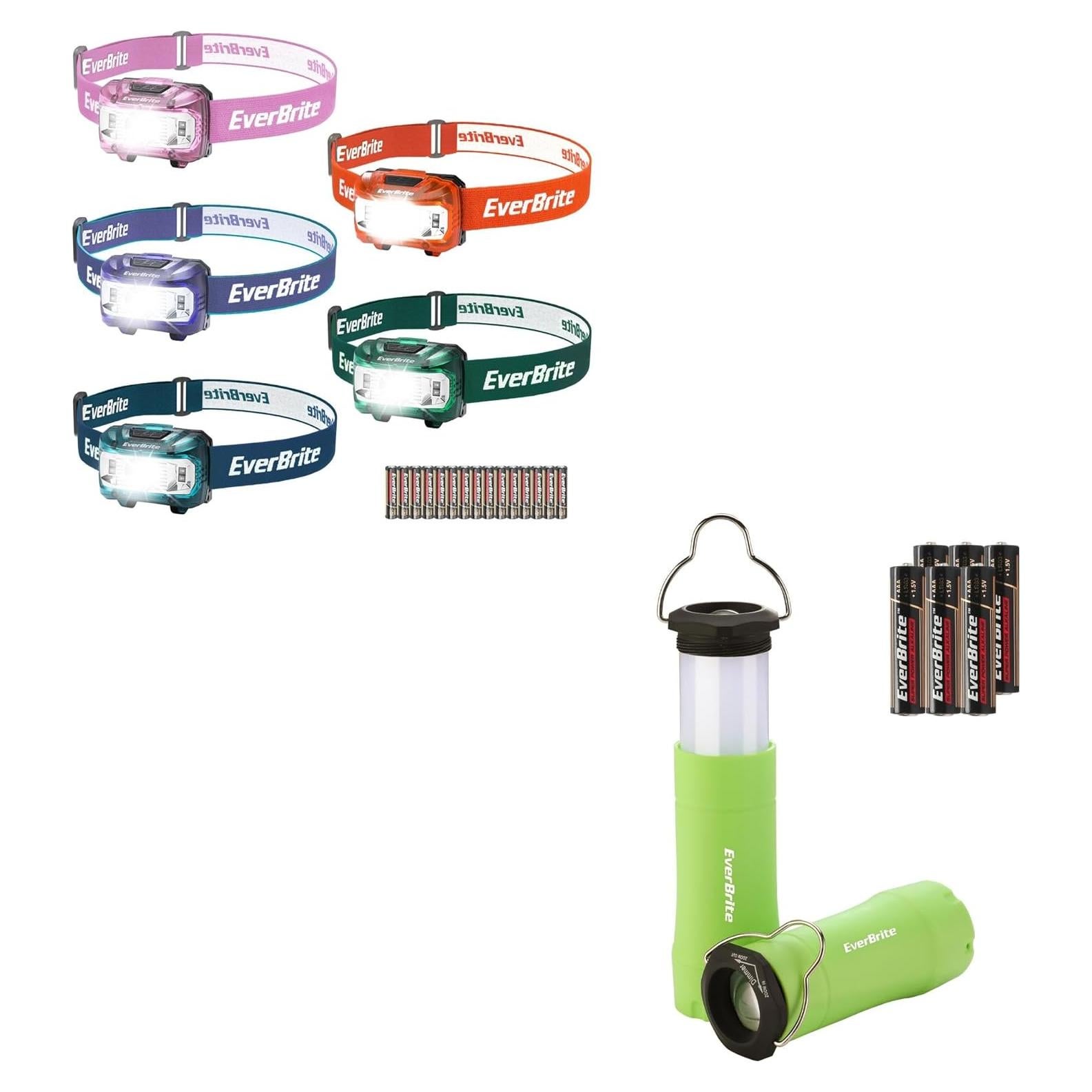 Linternas Frontales y Mini Linternas EverBrite - Paquete 7 Pzas