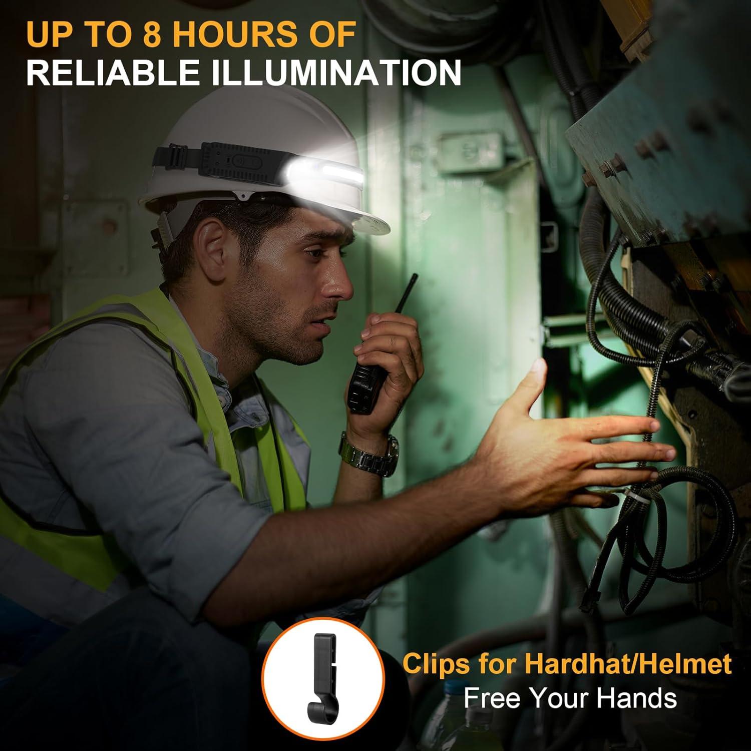 Linterna Frontal LED Recargable HinsGEAR 230° 2 Pcs