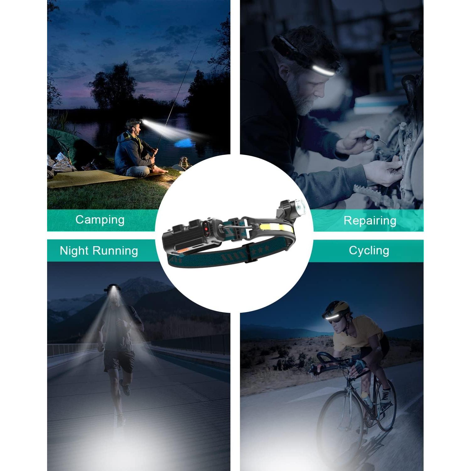 Linterna de Cabeza LED Pluralla W-678 1000 Lúmenes Recargable