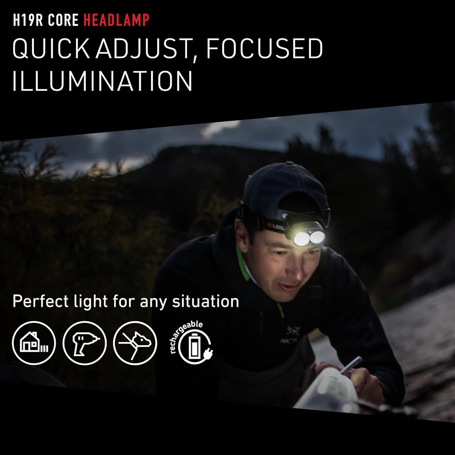 Linterna Frontal Ledlenser H19R Core 3500 Lúmenes Recargable