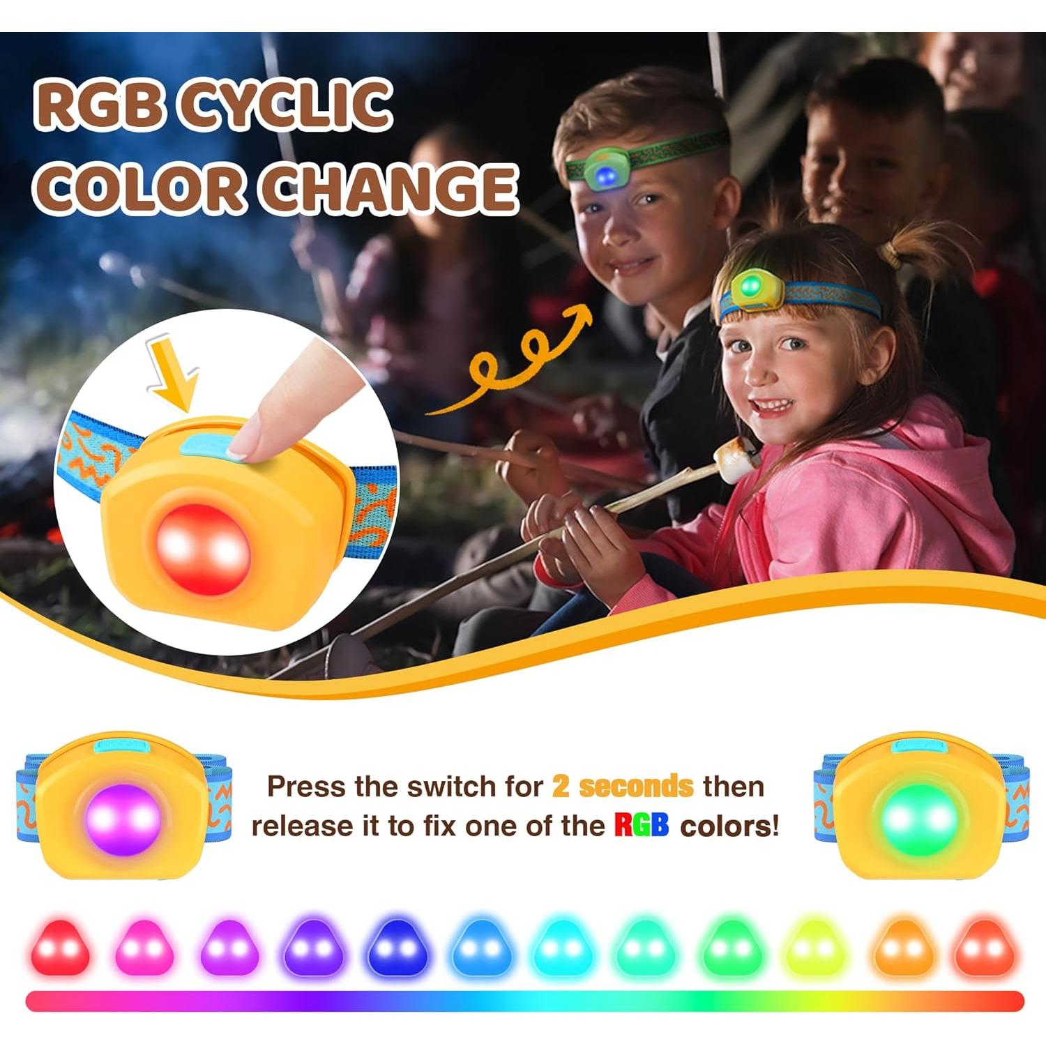 Linterna Frontal LED Recargable EverBrite para Niños 3 Modos