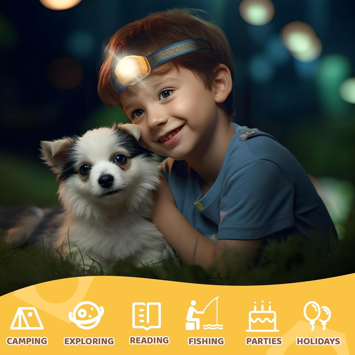 Linterna Frontal LED Recargable EverBrite para Niños 3 Modos