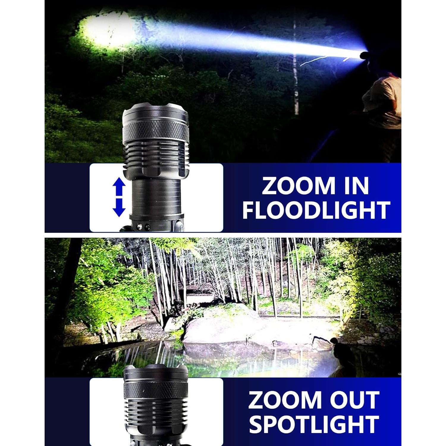Linterna Frontal Recargable PRUBOVI 100000LM 3 Modos USB