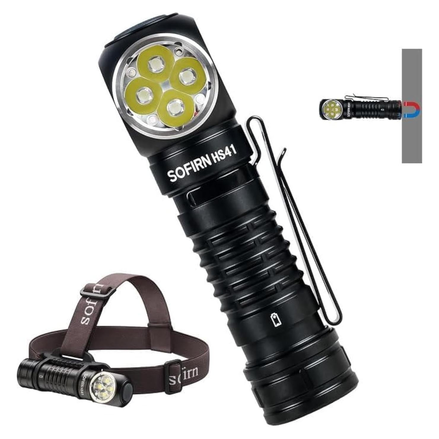 Linterna Frontal Sofirn HS41 4000 Lúmenes Recargable IP68