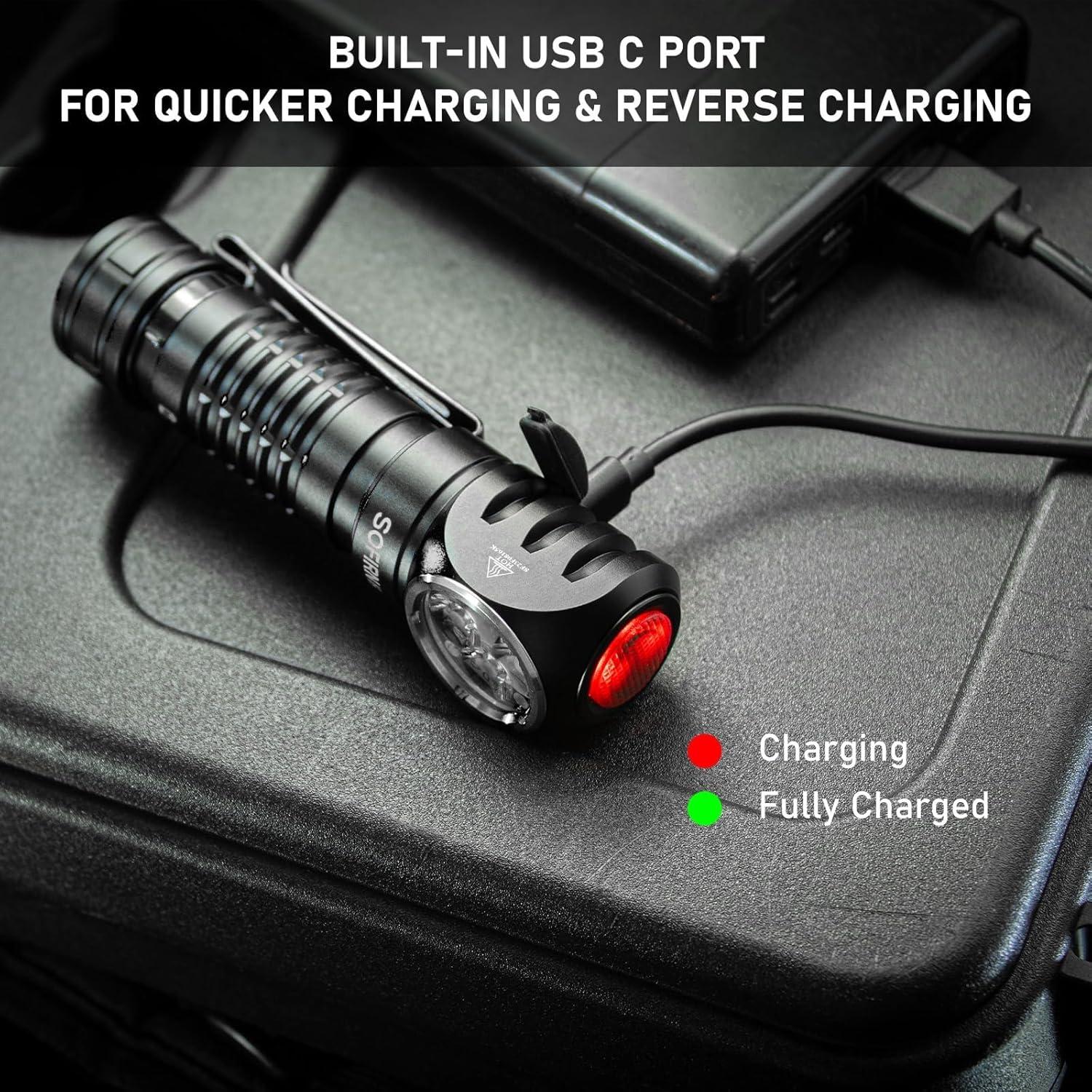 Linterna Frontal Sofirn HS41 4000 Lúmenes Recargable IP68