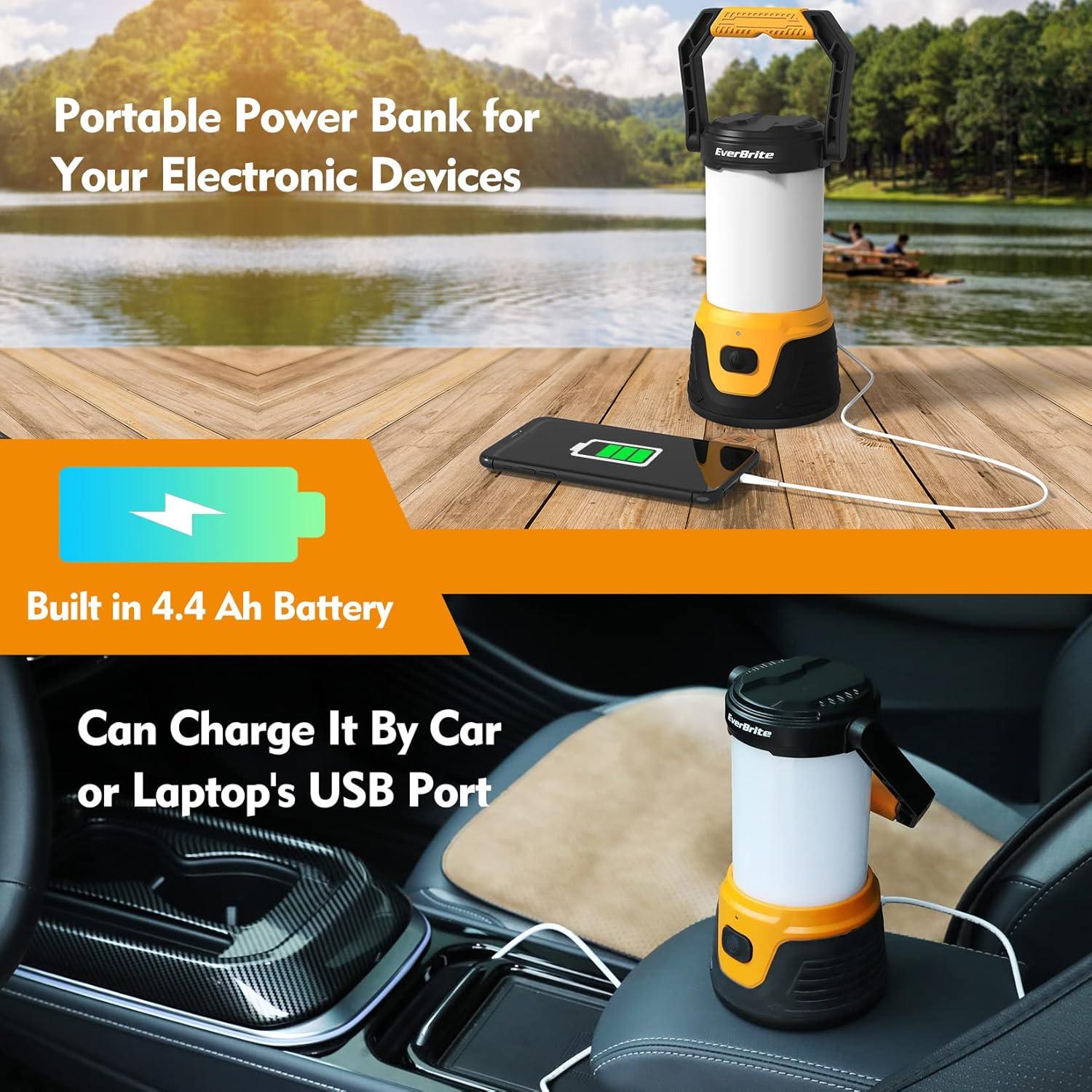 Linterna de Camping y Frontal LED EverBrite 1000 Lúmenes