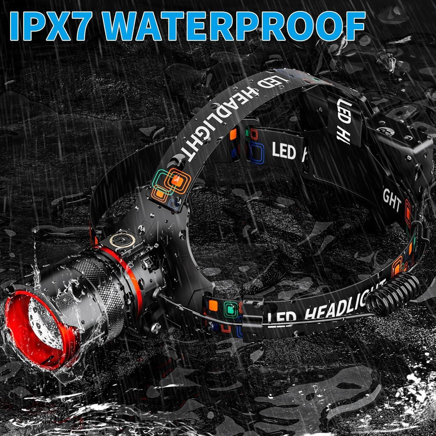 Linterna Frontal LED Recargable KNIBO T45 3000 Lúmenes IPX7