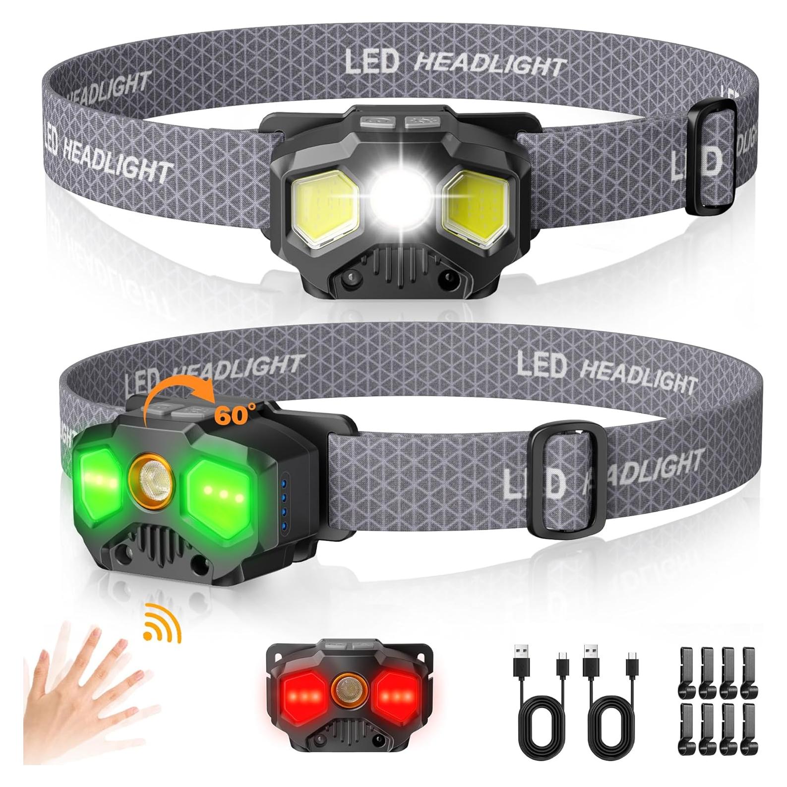 Linterna Frontal Recargable HOKOILN 1400 Lúmenes 14 Modos