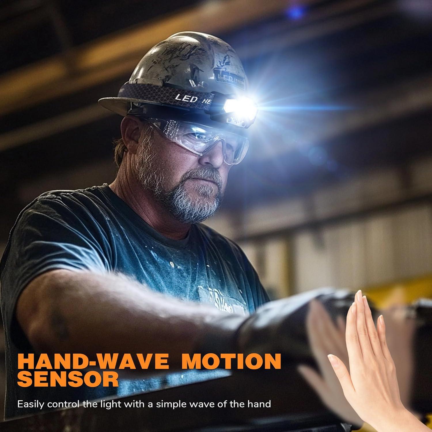 Linterna Frontal Recargable HOKOILN 1400 Lúmenes 14 Modos