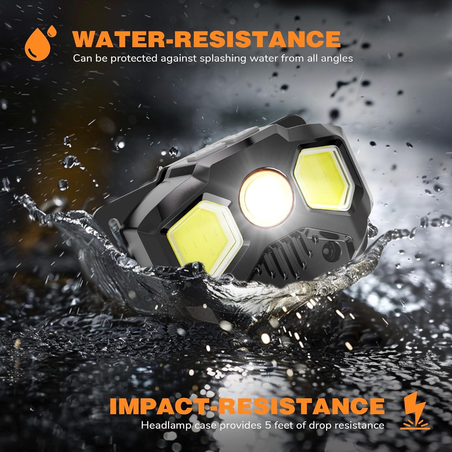 Linterna Frontal Recargable HOKOILN 1400 Lúmenes 14 Modos