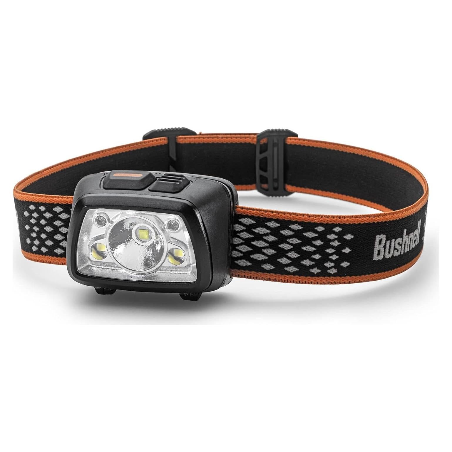 Bushnell Power+ 500L LED Headlamp - Flexible Power, Water Resistant, Rechargeable, Adjustable Band, Red Mode